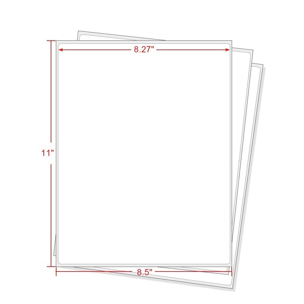 8.5″x11″ Full Sheet Address Shipping Labels Blank Self Adhesive 8-1/2″ x 11″ UPS
