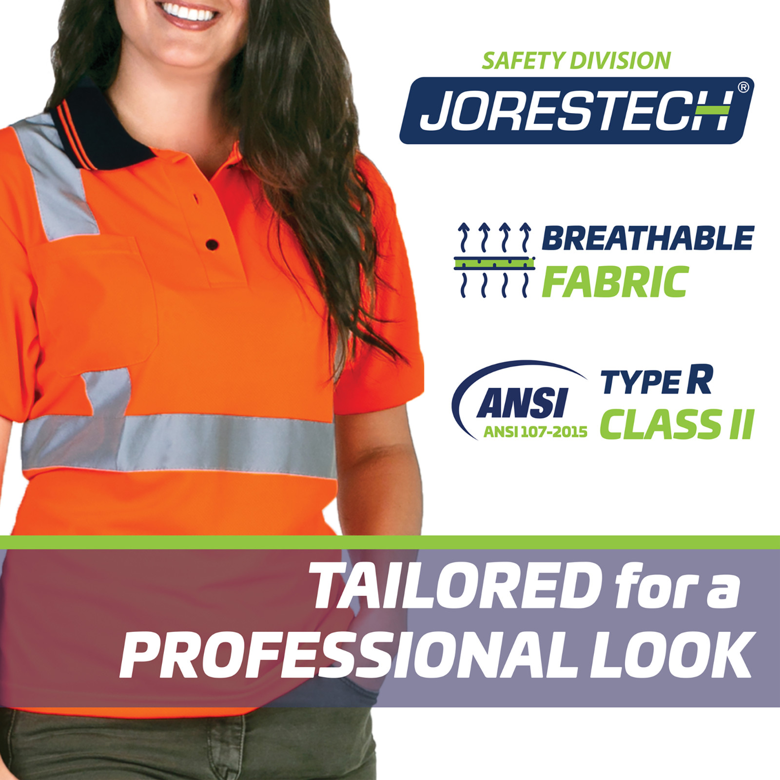 5 Pack Hi-Vis Orange Safety Workwear Short Sleeve Polo Shirt Top Reflective Tape