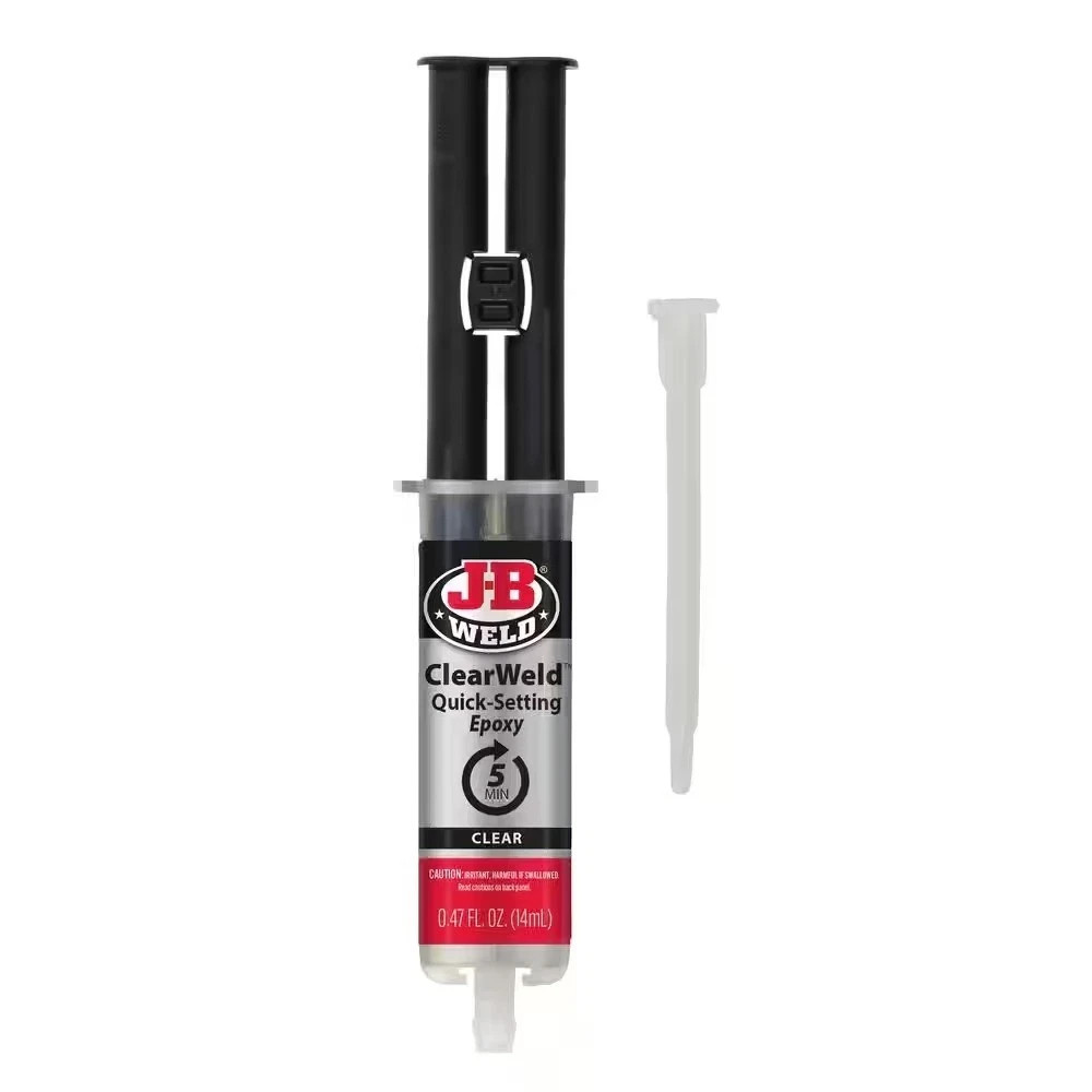 J-B Weld 50114H ClearWeld 0.47 oz. QUICK SET Epoxy Syringe High Strength 5 min