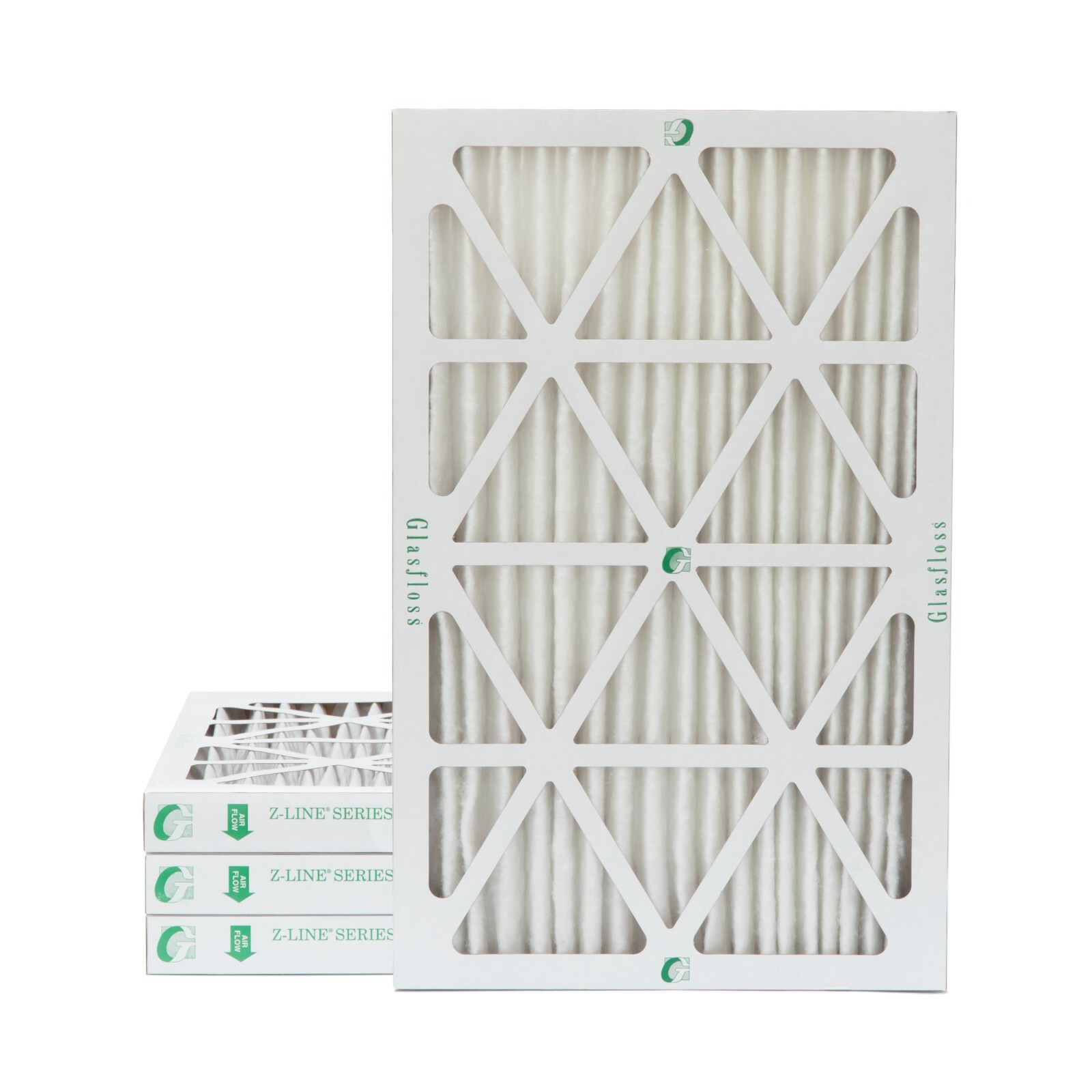 18x24x2 MERV 13 Pleated AC Furnace Air Filters by Glasfloss. 4 Pack