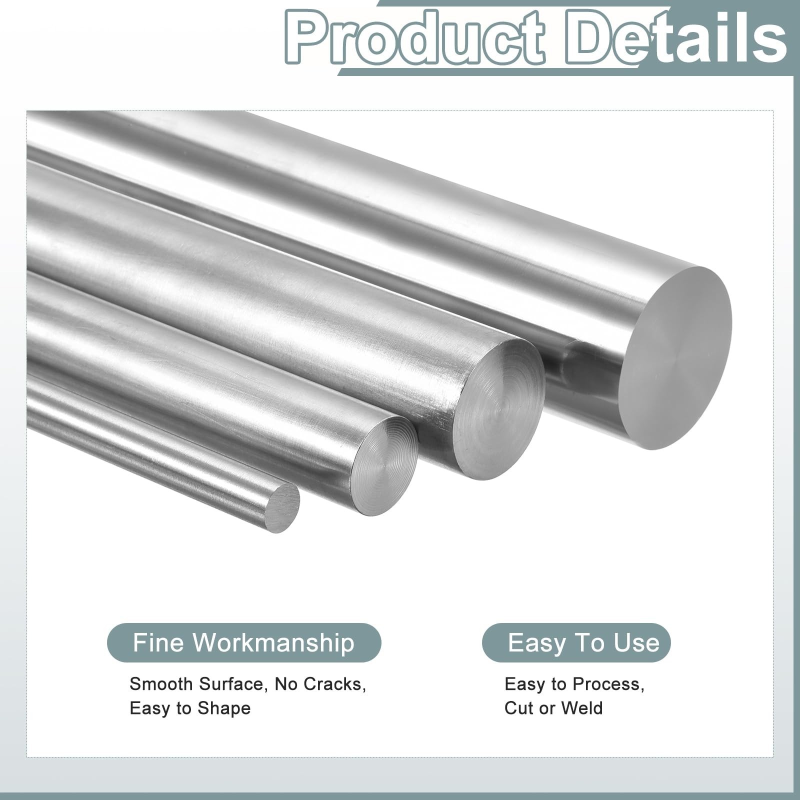 Ø18 – 200mm Titanium Rod Round Bars Solid Shaft Titanium Bar Grade 2/5 (TA2/TC4)