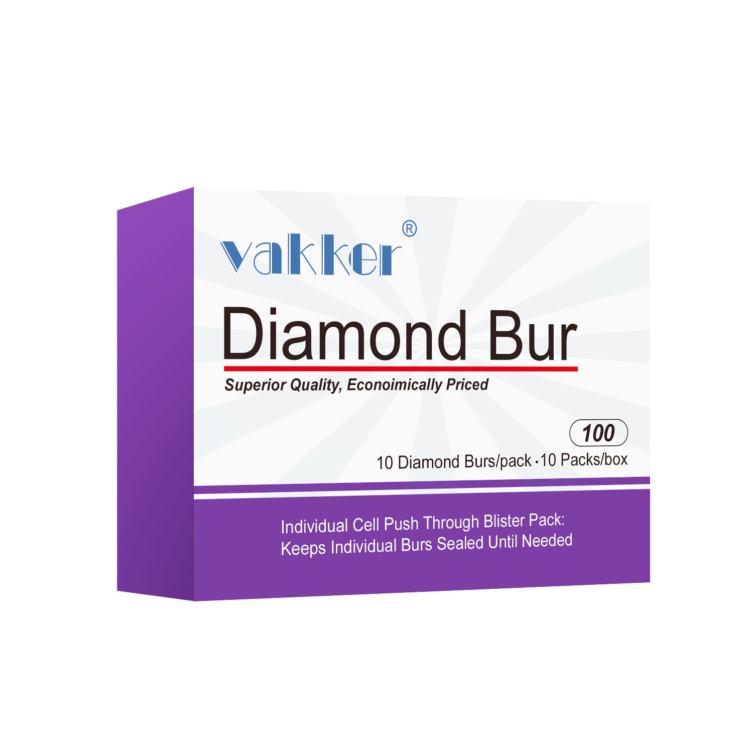 Vakker Dental Interproximal FG Diamond Bur 392-016F Fine Grit 10/pk