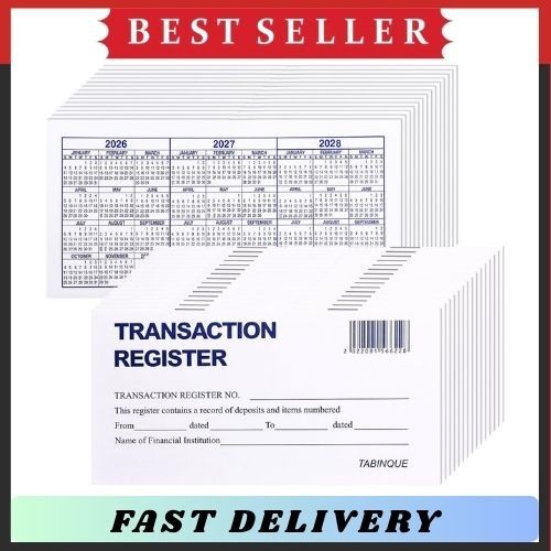 24PCS Check Registers Personal Checkbook Easy to Read Transaction Record Book