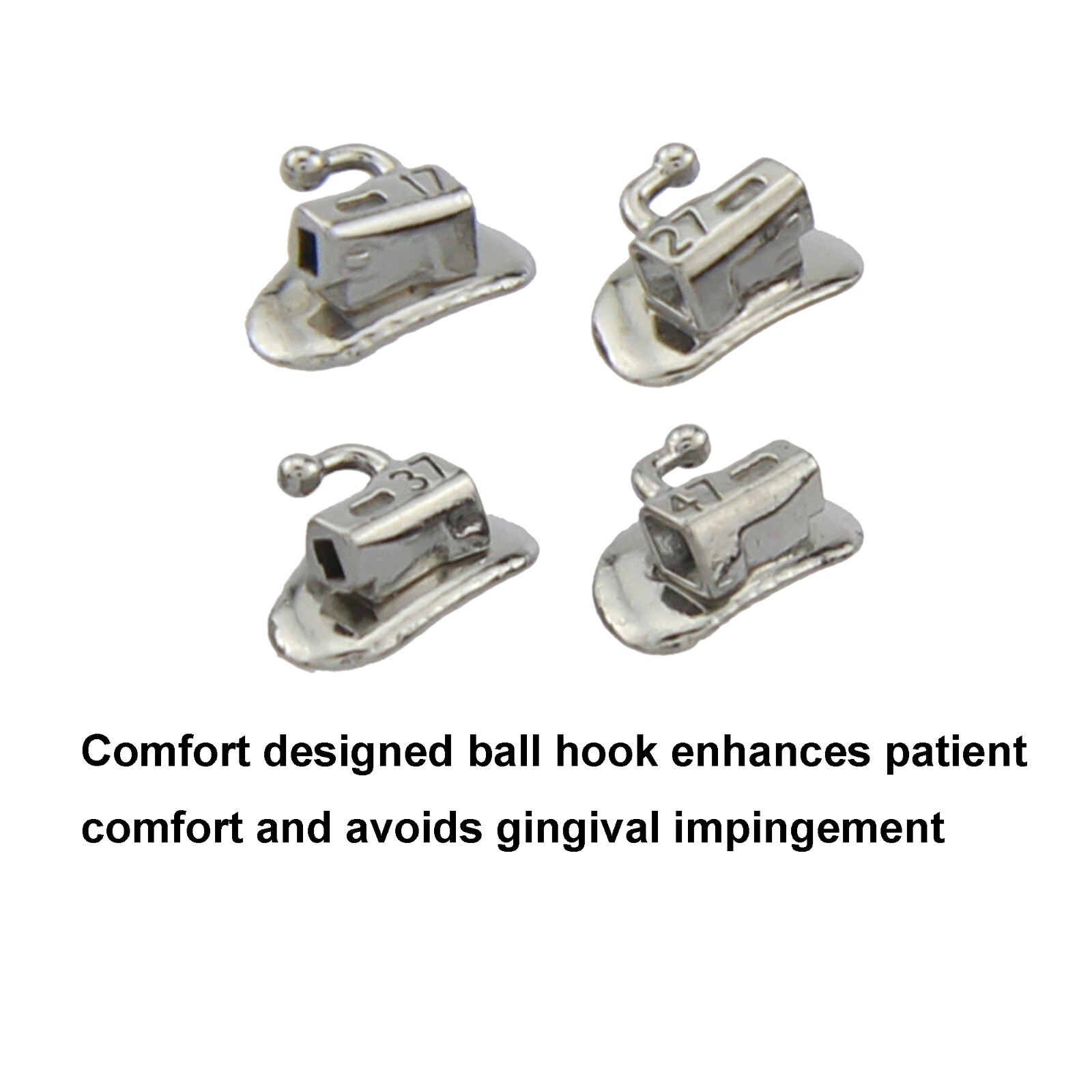 Dental Orthodontic Buccal Tubes 1st 2nd Molar Mini MBT Roth 022 Marked Laser
