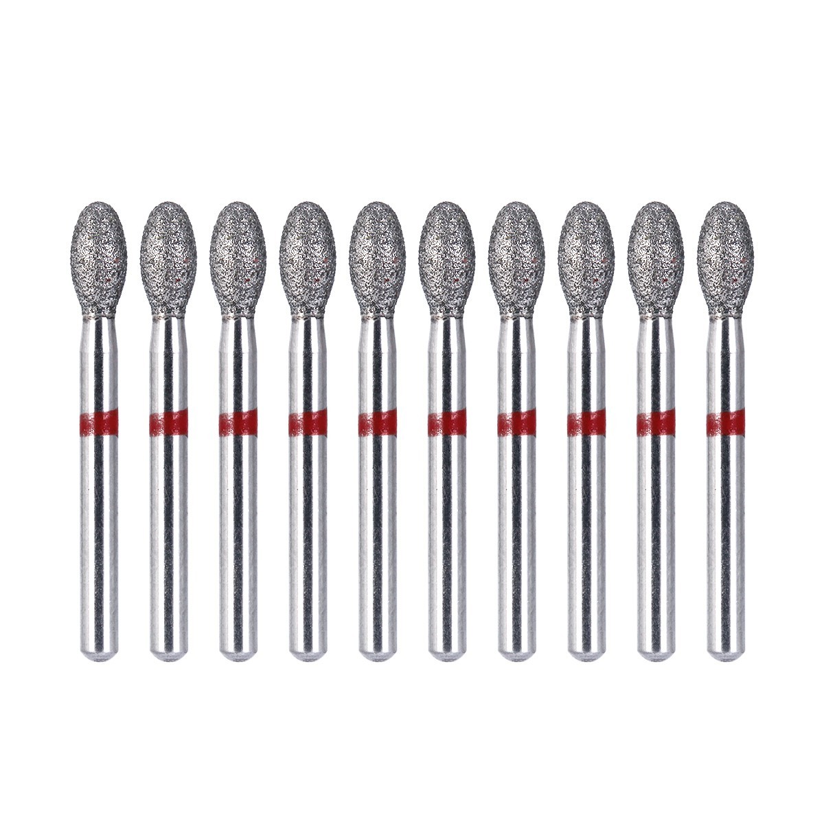 AZDENT Dental Diamond Burs 368-023F / 379-023F Football Fine Grit Red 10Pcs/Box