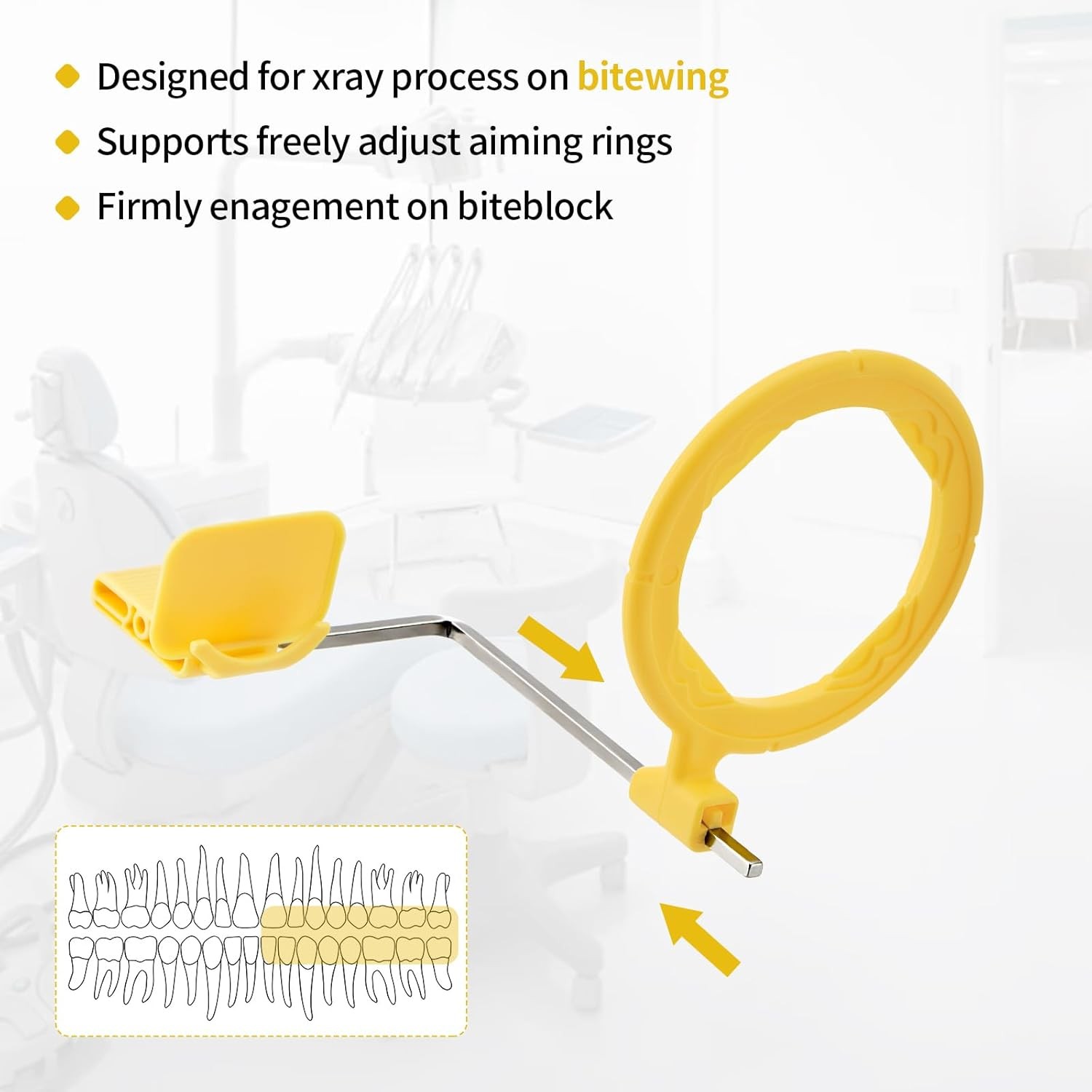 Dental X-Ray Aiming Ring Bitewing/Anterior/Posterior Arm Digital Sensor Holder