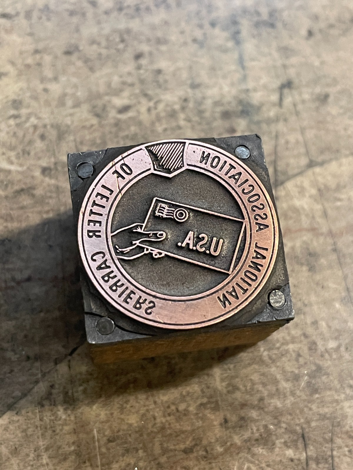 Printing Letterpress Printers Block Association Of Letter Carriers USPS (996)