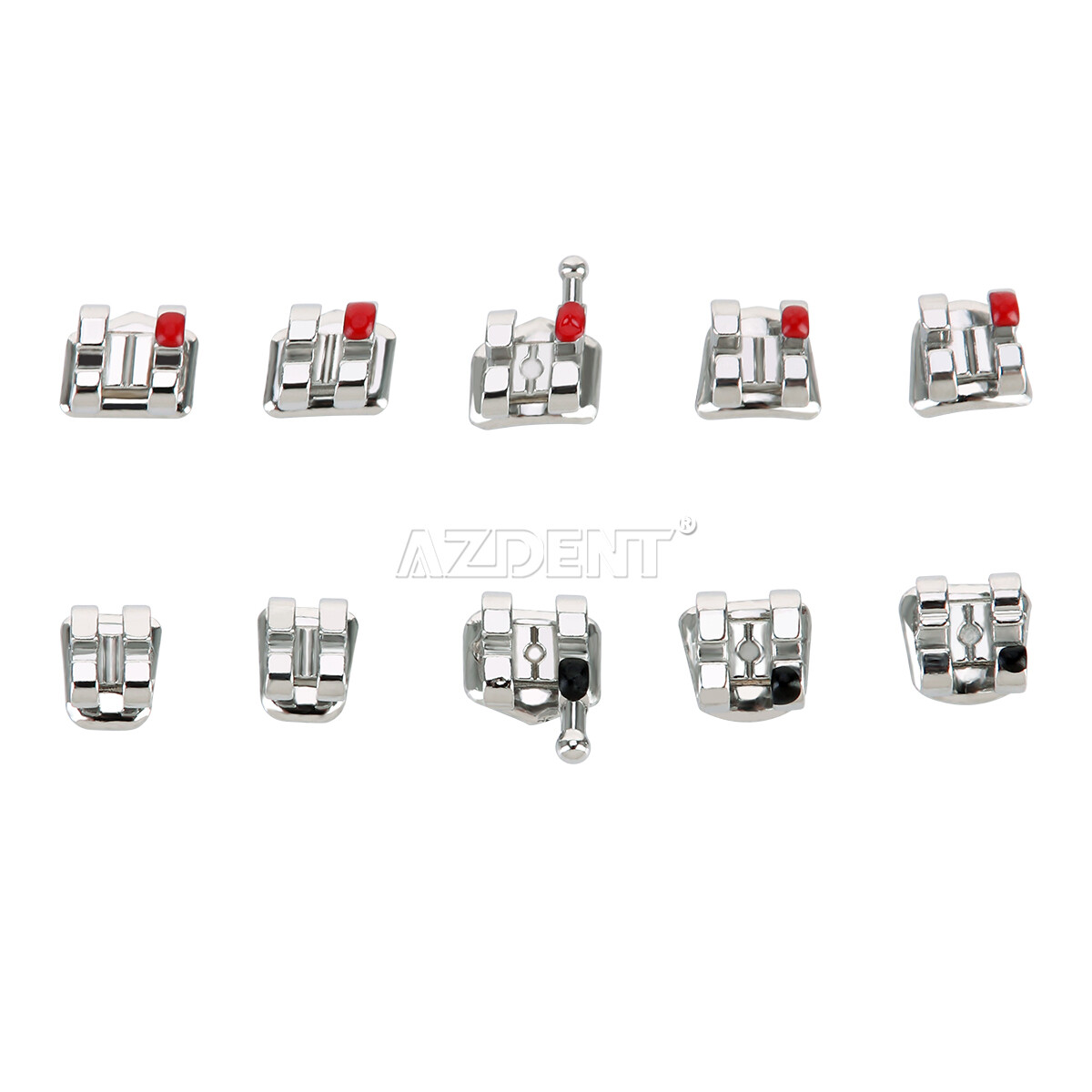 1-100X Dental Orthodontic Brackets Mini/Standard Roth MBT 022/018 Hooks 3/345