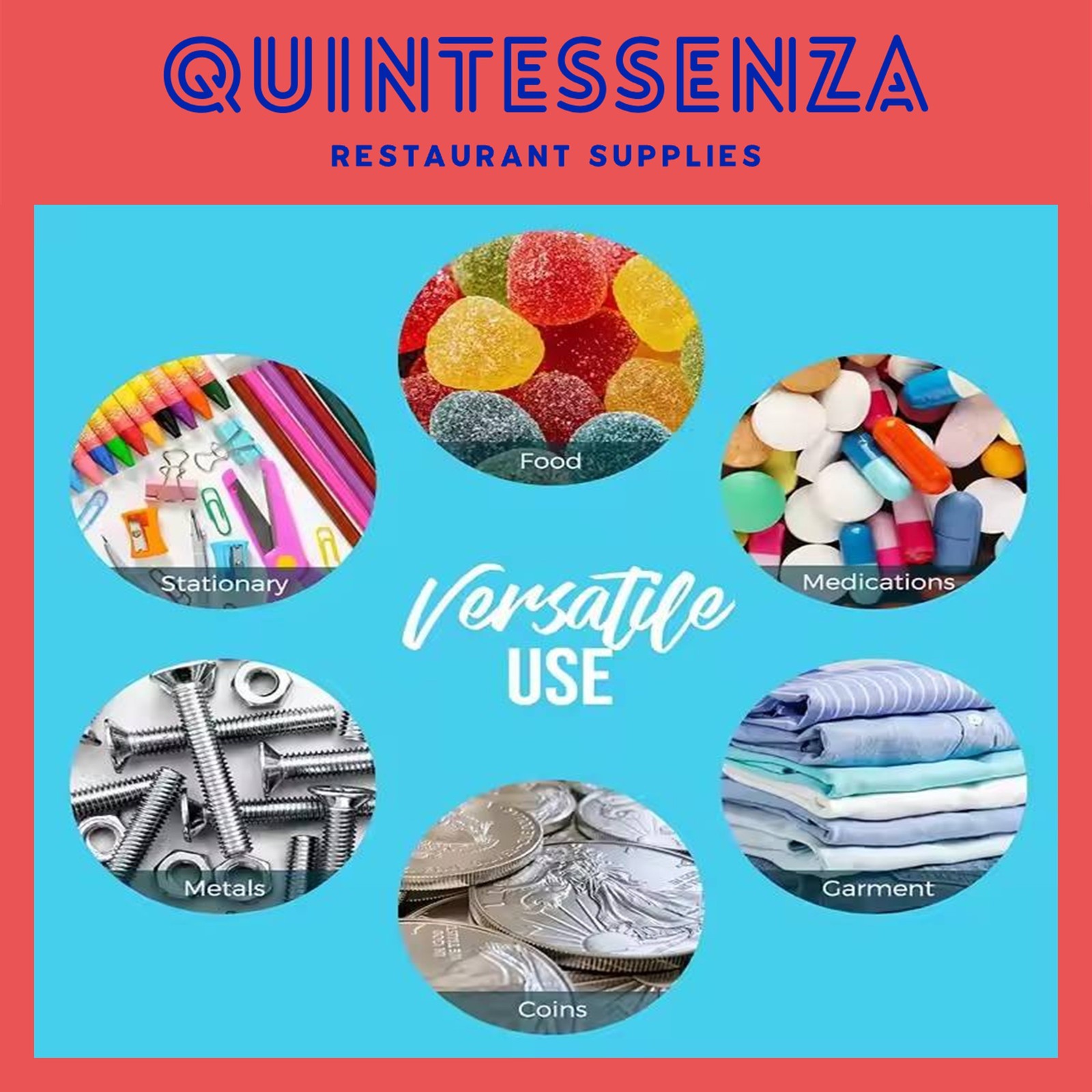 5” x 5” = 4 Mil Thick Clear Zipper Reclosable Poly Bags by Quintessenza
