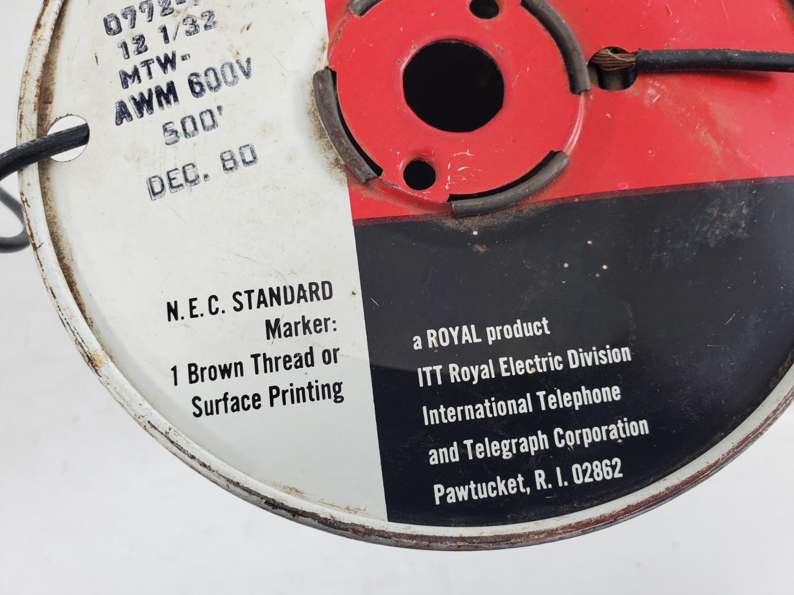 9772-14 Open Box ITT Royal Product Black 12 1/32 Wire 4-1/2 lbs On Spool USA