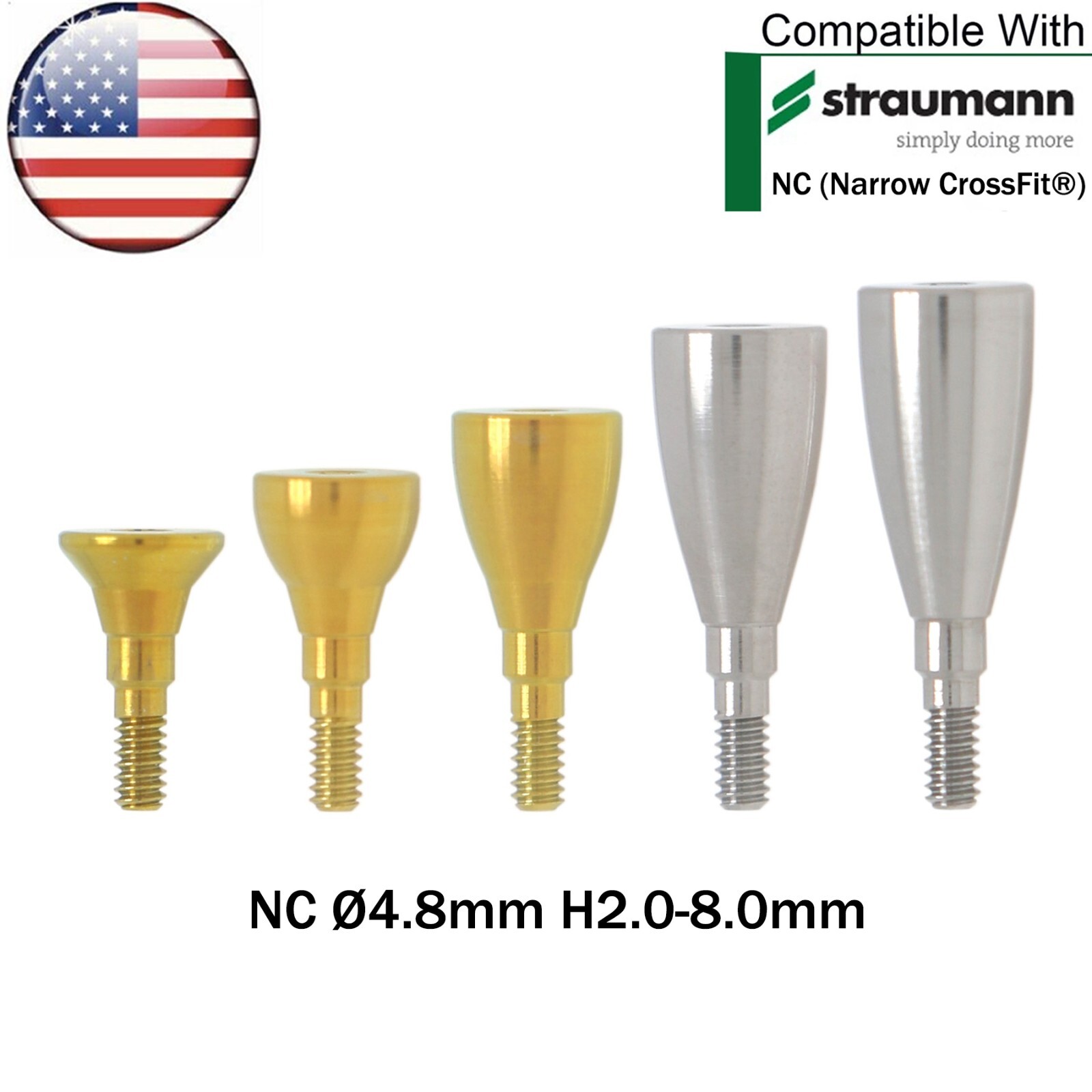US Dental Healing Abutment Healing Closure Caps NC/RC Straumann ITI Bone Level