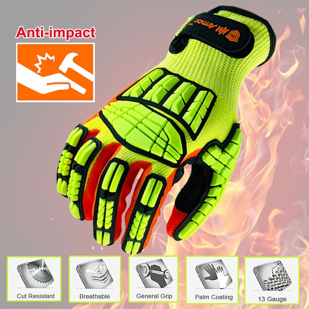 Anti Vibration Protective Work Gloves Cut Resistant High Quality with Oil-proof