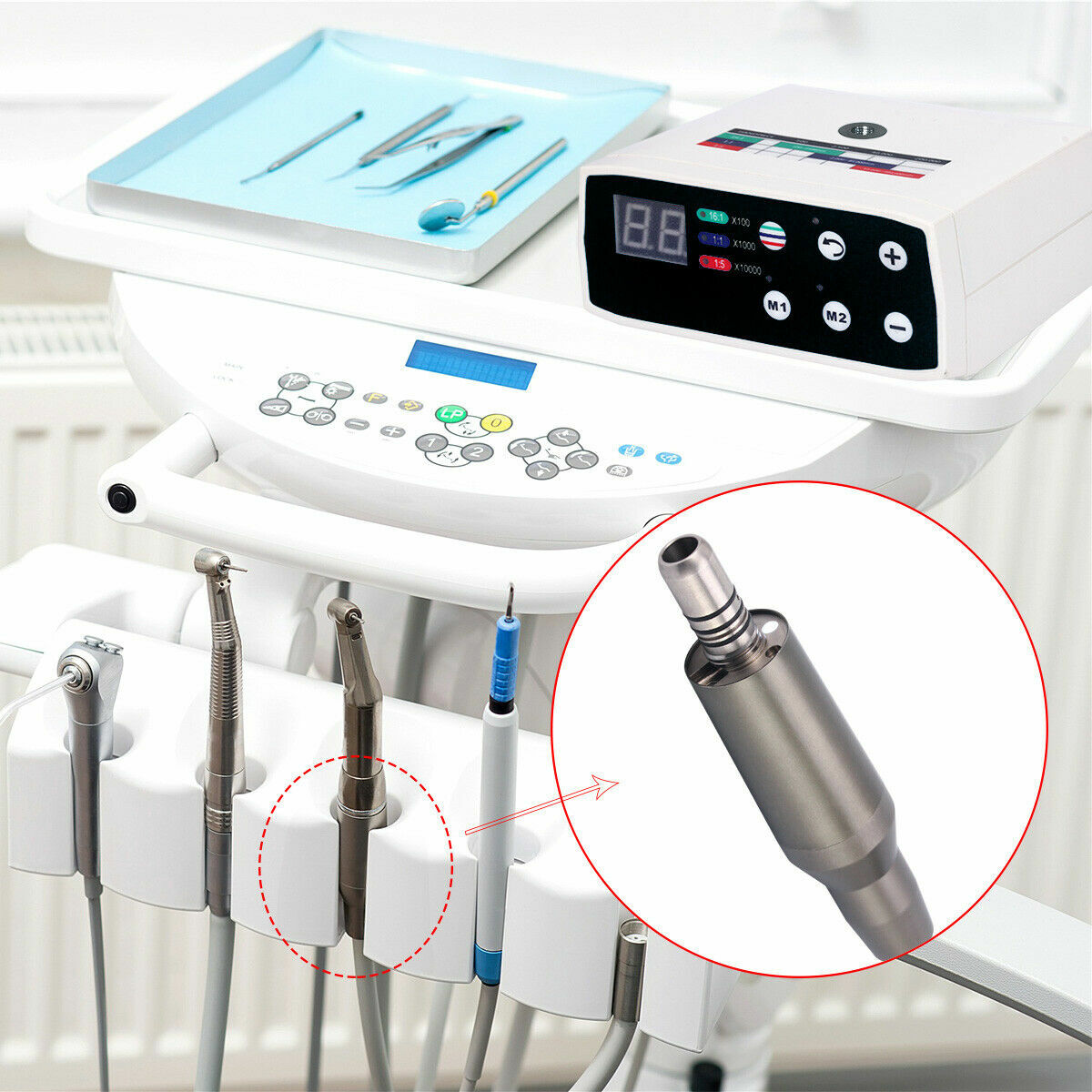 Dental Brushless LED Electric Micro Motor /1:5 Increasing Handpiece Lab Tools US