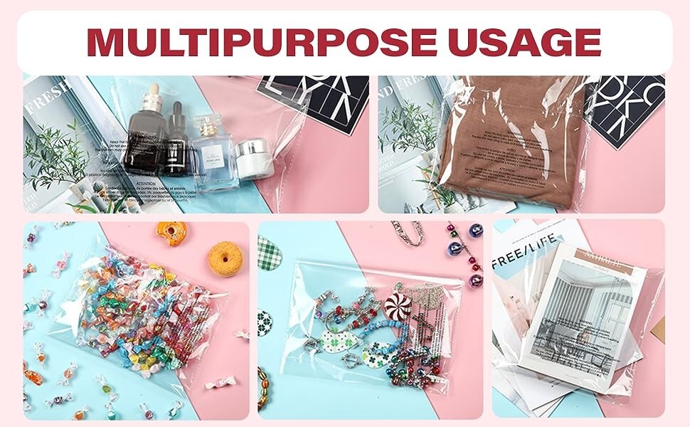200 19×24 1.5 Mil Bags Resealable Clear Suffocation Warning Poly OPP Cello Bag