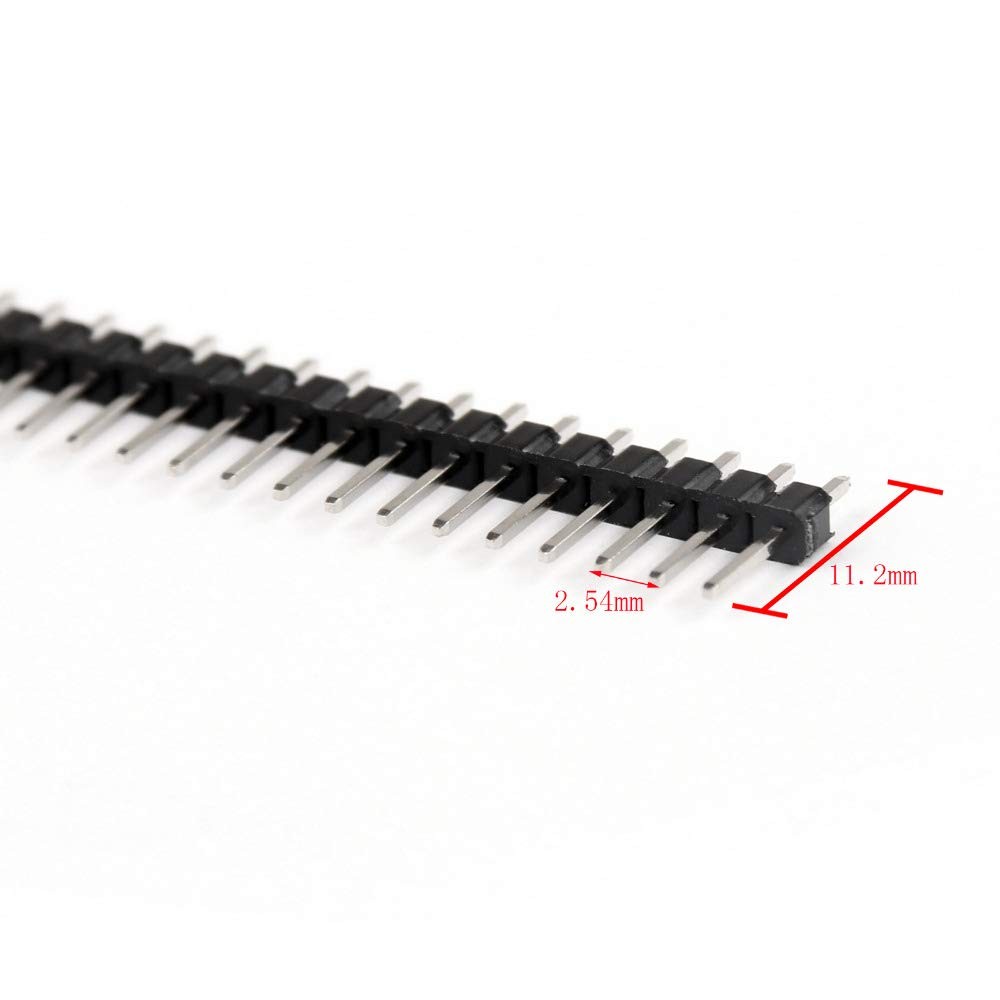 40-Pin Male Header 0.1″ 2.54mm Breadboard PCB Strip Connectors 10/25/50/100Pcs
