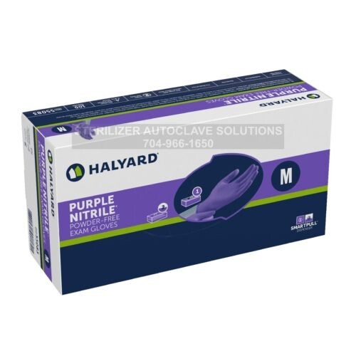 BOX of 100 MEDIUM Halyard Purple Nitrile Exam Gloves 55082