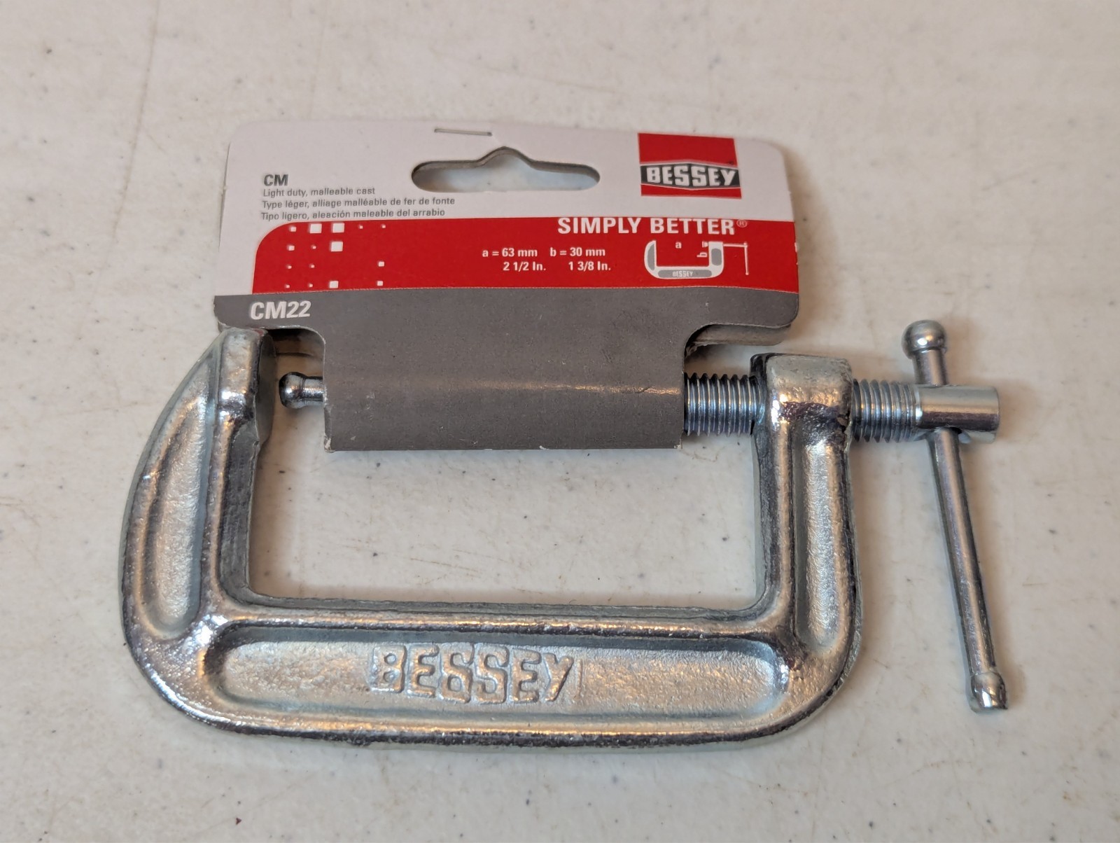 Bessey C-Clamp 2-1/2in Maximum Opening CM22 Bessey CM22