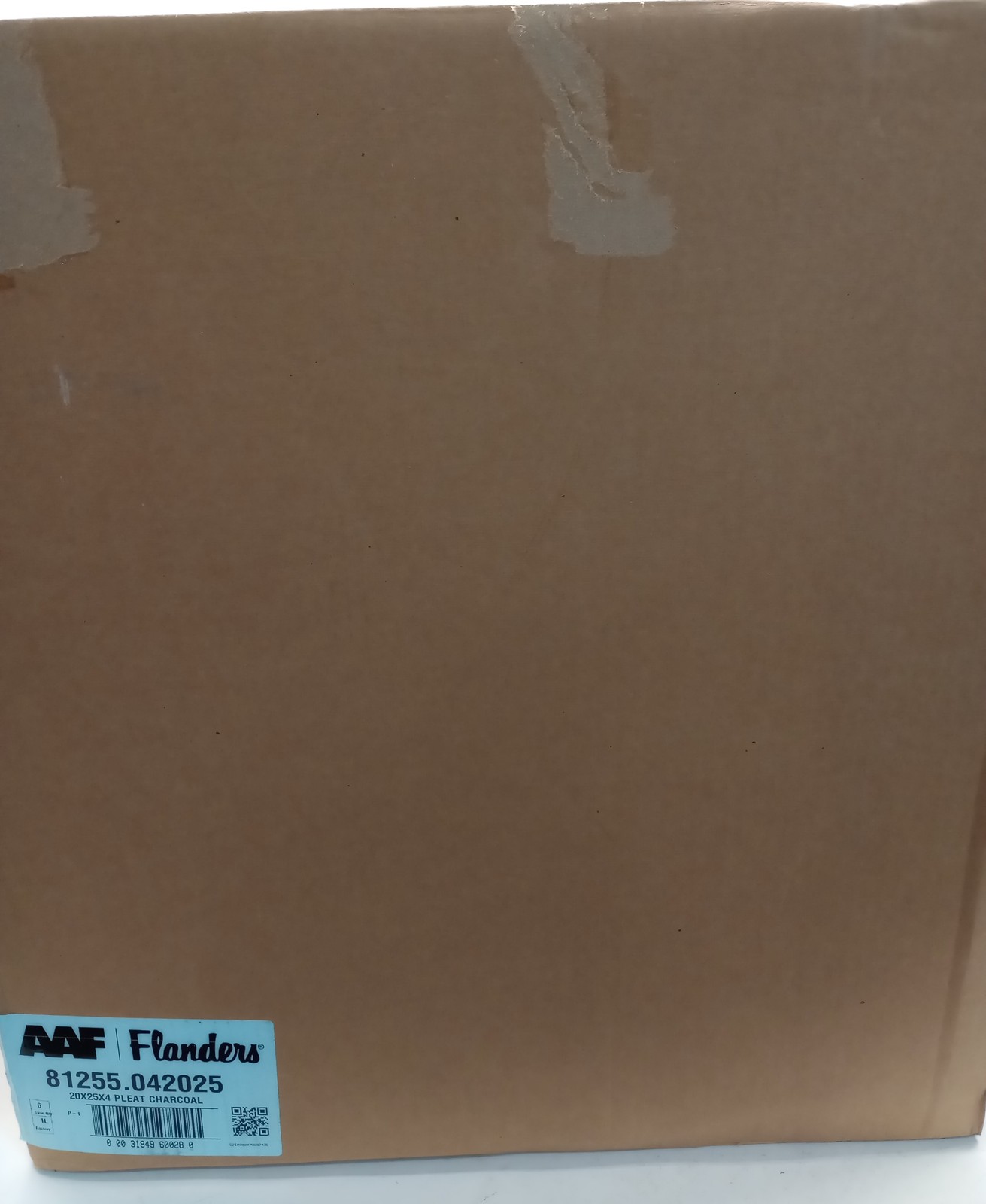 AAF Flanders 81255.042025 Pleated Carbon Filter 20x25x4 (Box Of 6)