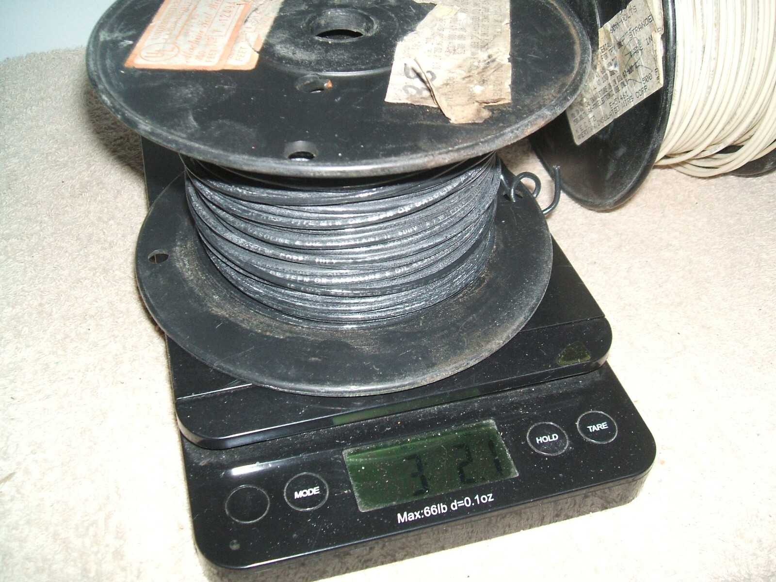 2 rolls 16 stranded copper tffn about 750 feet 7 pounds white and black