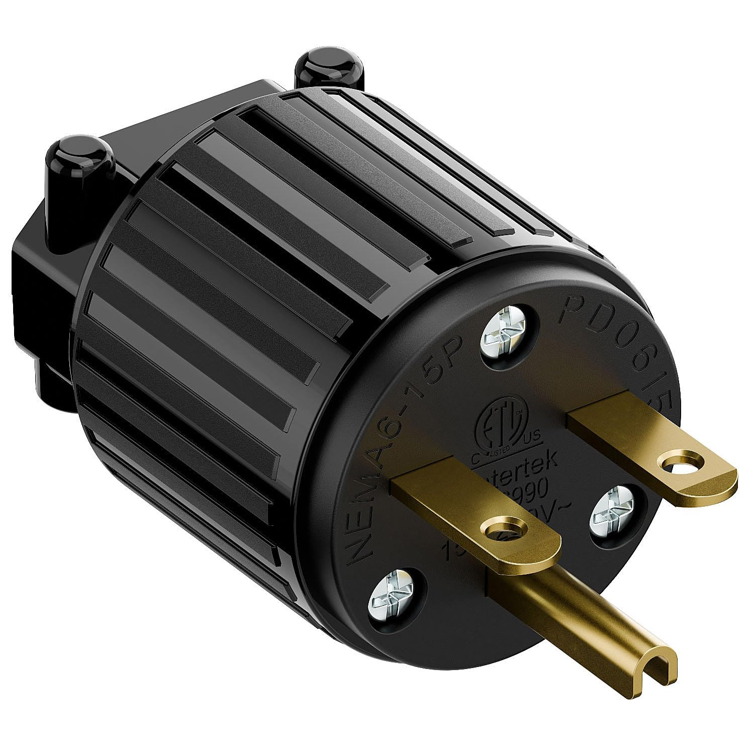 NEMA 6-15P Male Plug, ETL Listed 15AMP/250VOLT,15A Straight DIY Male, Usa/Canada
