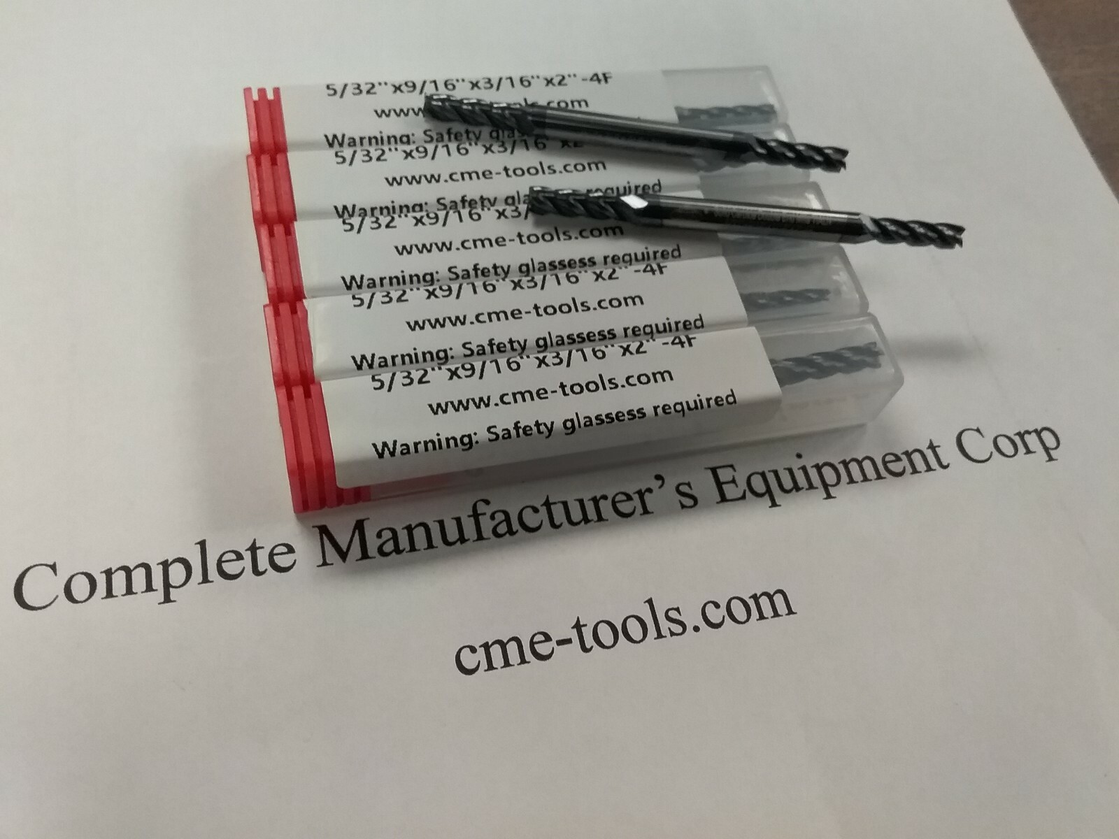 5pcs 5/32″ double end Solid Carbide End Mills Tialn Coated 4 flute 1006-TDE-532