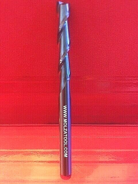 CARBIDE END MILL 3/16″ DIA 1″ LOC 2 FLUTE 2.5″ OAL RHS RHC MIX INDEXED USA MADE