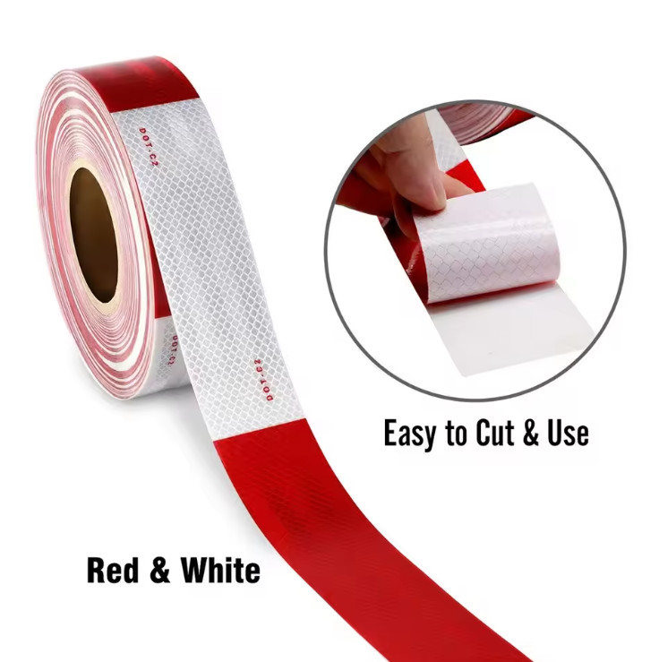 DOT-C2 Conspicuity Tape Car Truck Warning Reflective Reflector Stickers 2”x50’