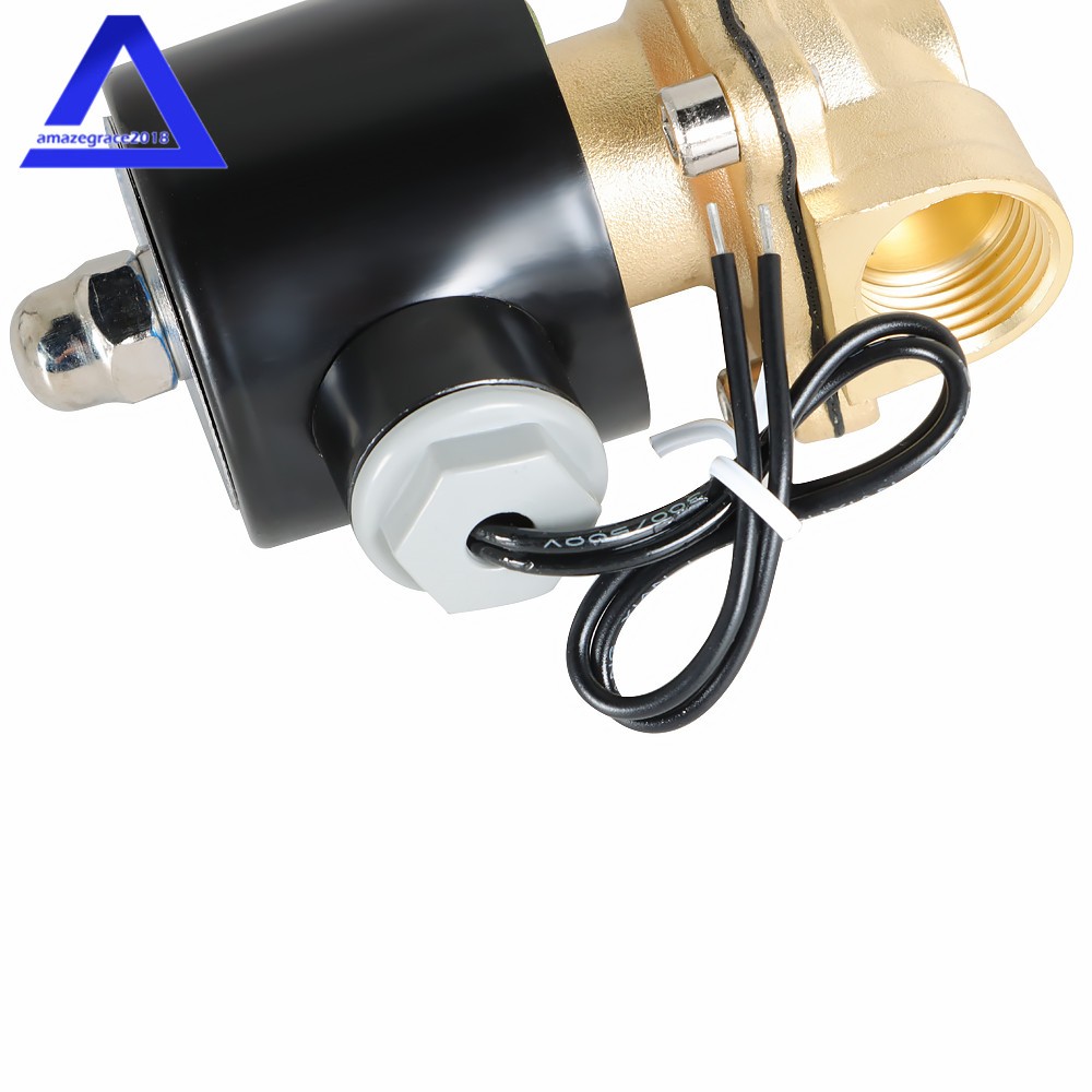 1/2 inch 12V DC Brass Electric Solenoid Valve NPT Gas Water Air Normally Closed