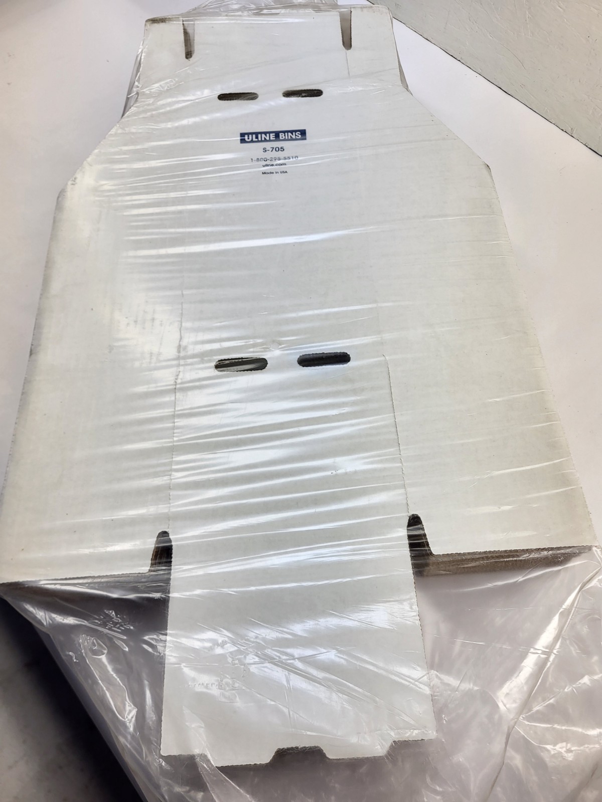 Lot of 25 Uline White Corrugated Bin Box Bundle S-705 Made in USA.