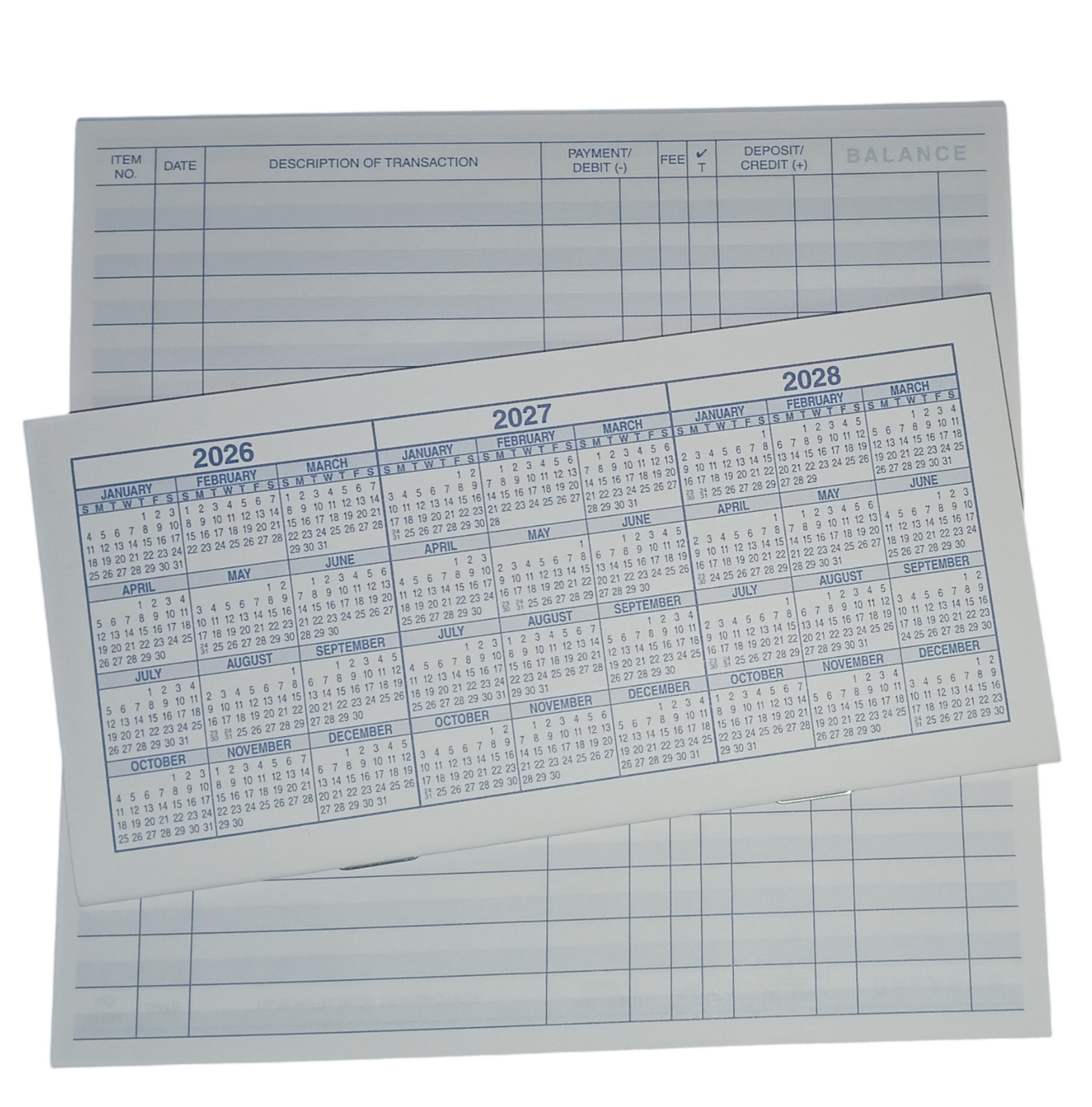Checkbook Transaction Registers 2023 2024 2025 Calendar Check Book Register