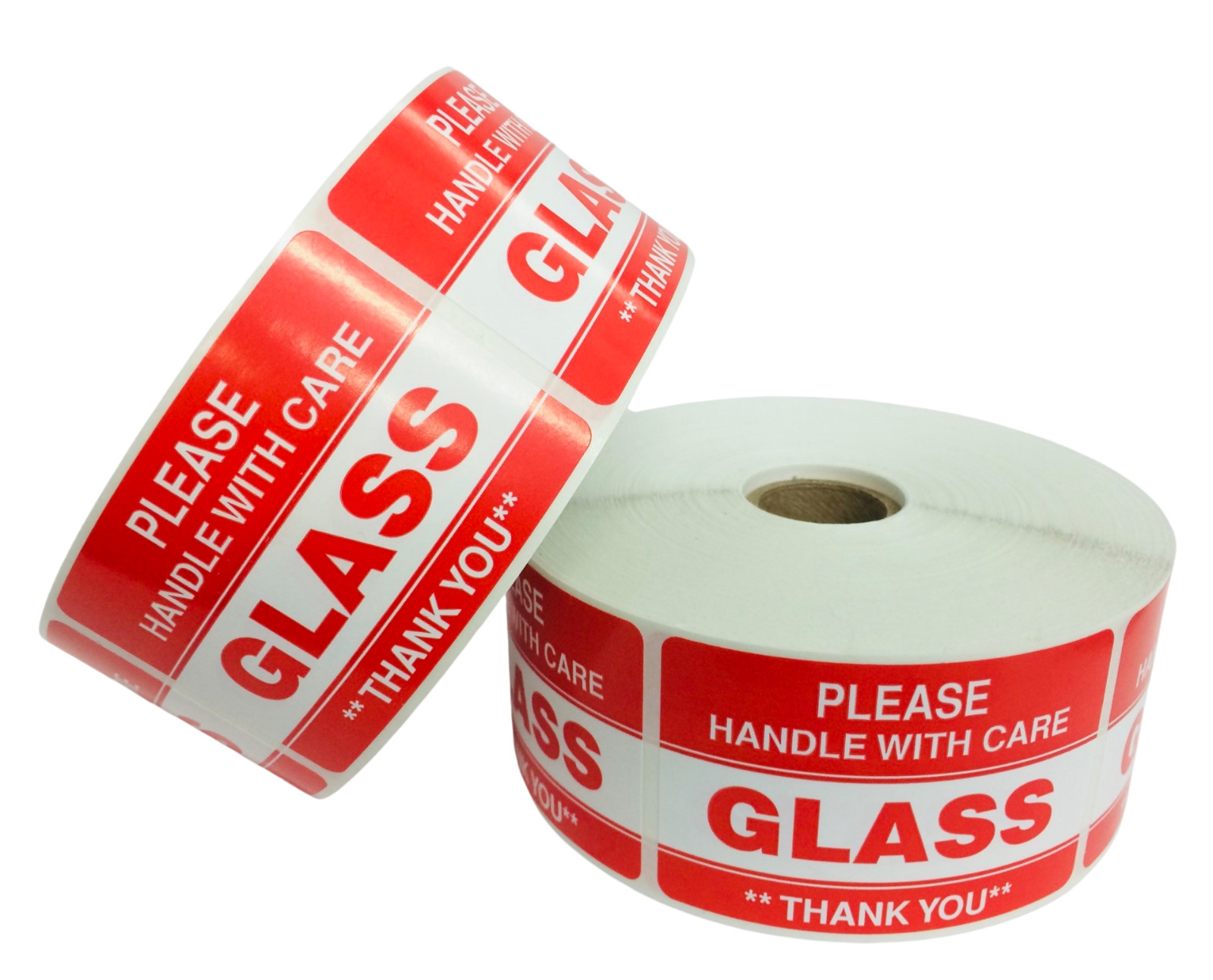 2×3 Please Glass Thank You Labels Fragile Shipping Stickers 500/RL, 1-40 Rolls