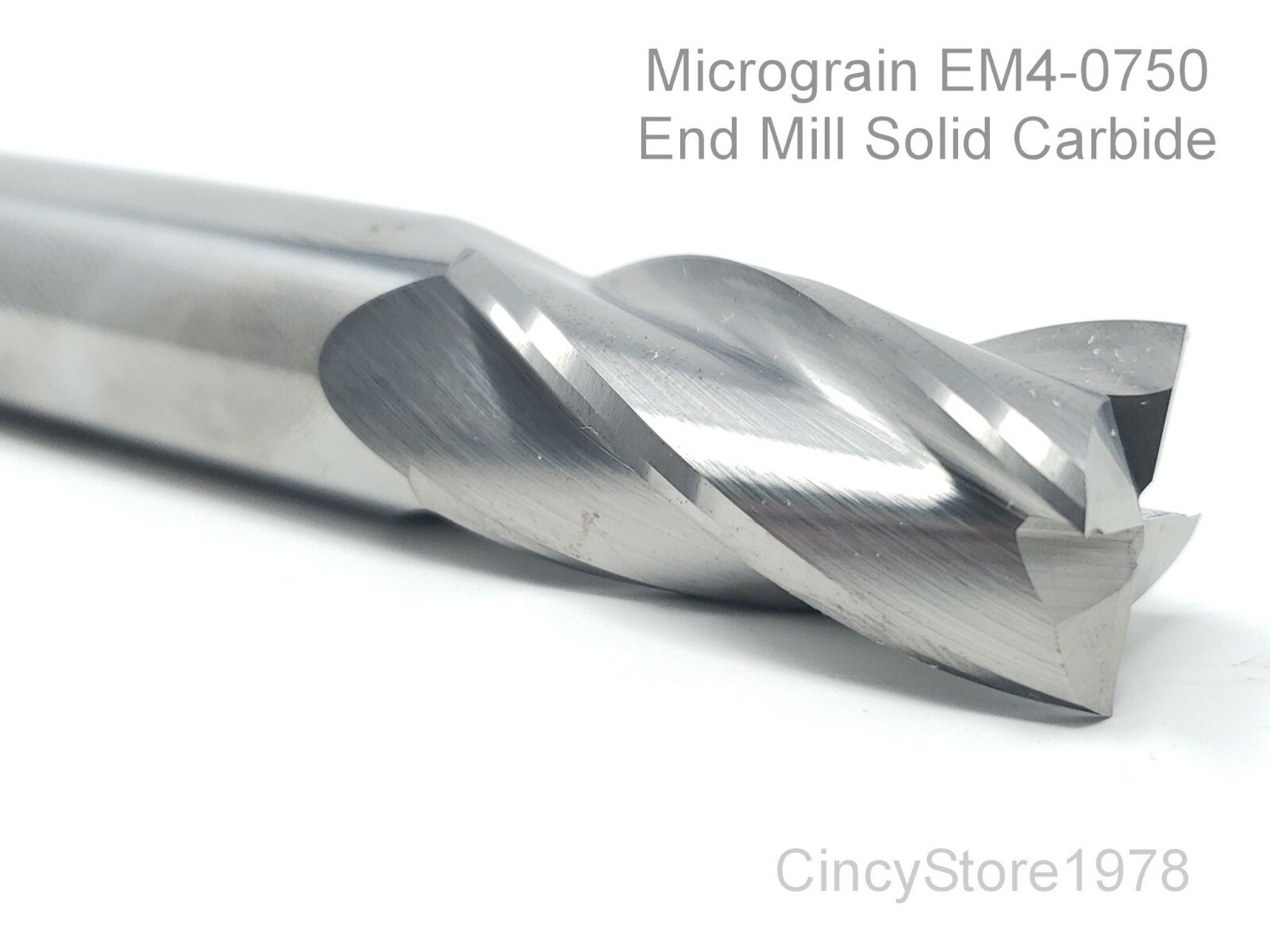Solid Carbide End Mill 4 Flute EM4-0750 3/4″ New Fast Free Shipping MADE IN USA