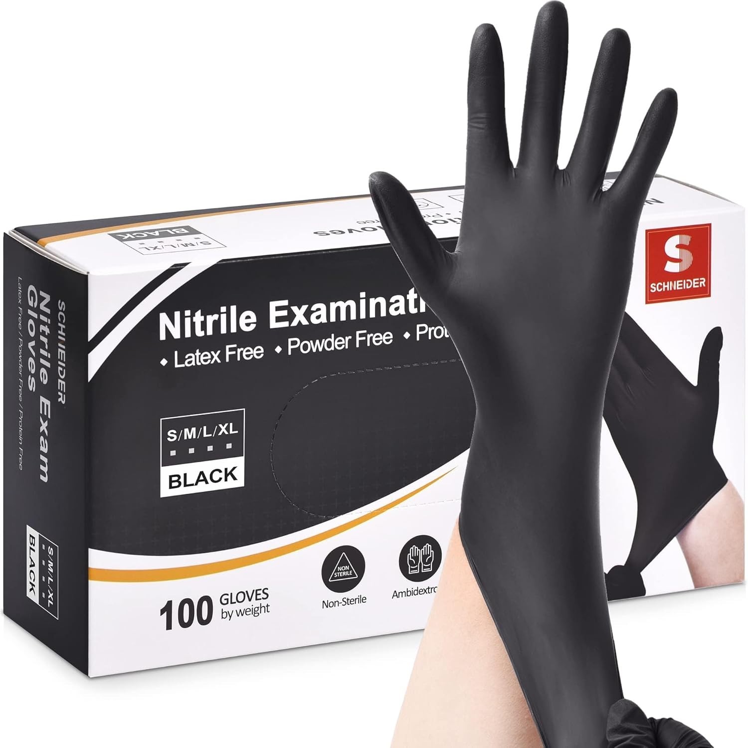 Versatile 4 Mil Black Disposable Gloves – Perfect for Cooking & Cleaning, 100ct