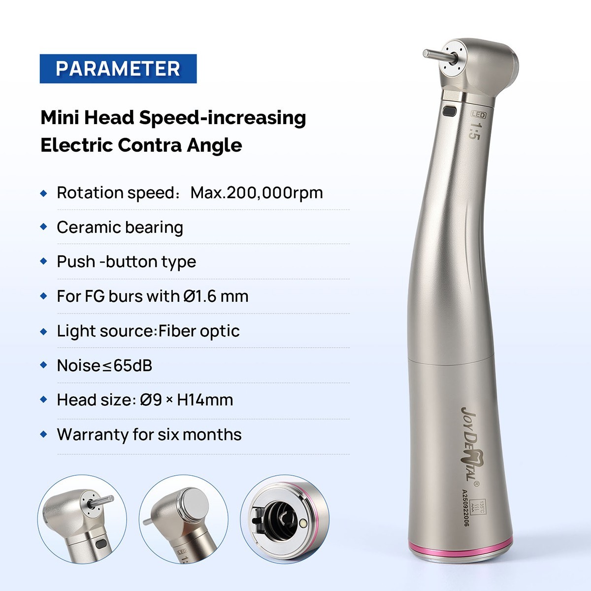 NSK Style Dental 1:1/1:5/16:1 Fiber Optic LED Contra Angle E-type Handpiece