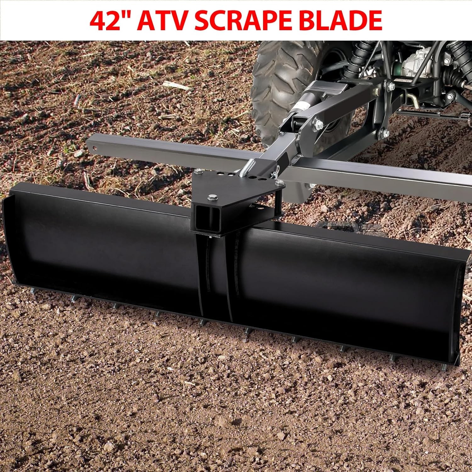 ATV/UTV Scrape Blade Implement 42″ Tow Behind Box Scraper 2″ Inside Imple Lift