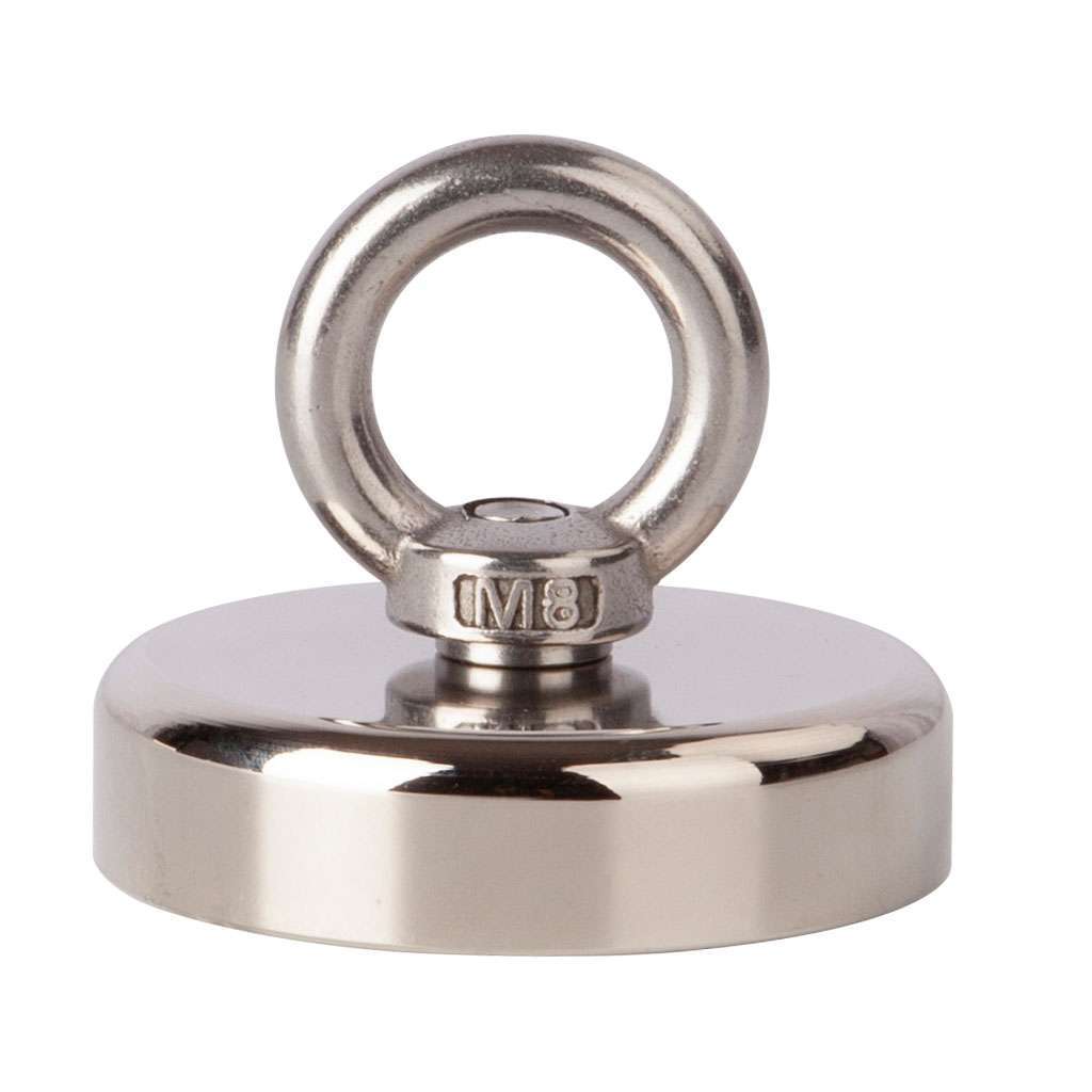 Neodymium Fishing Magnets 2 Pack, 400LBS Pulling Force Strong Round Rare Earth