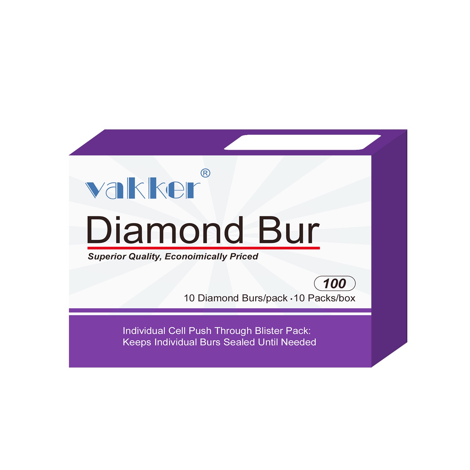 Vakker Dental Interproximal FG Diamond Bur 392-016F Fine Grit 10/pk