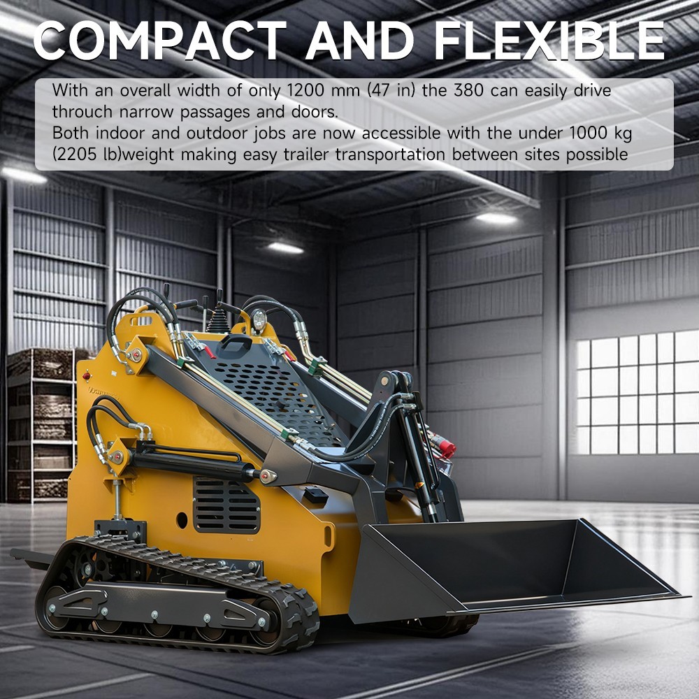 MMS 2025 Free Shiping Crawler Mini Skid Steer Loader with EPA 23HP Engine in USA