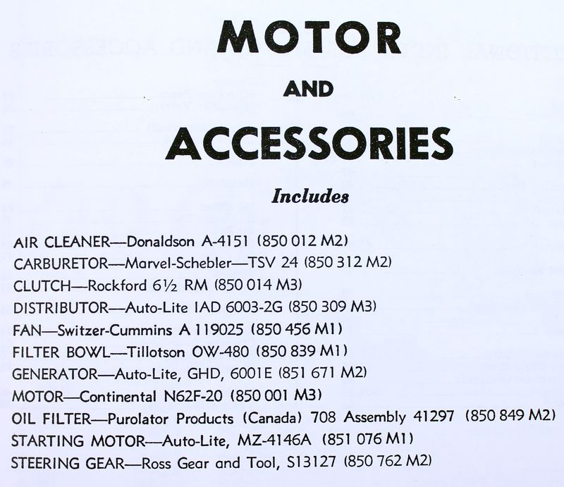 Massey Harris Pony Tractor Parts Catalog Repair List Manual Motor Accessories