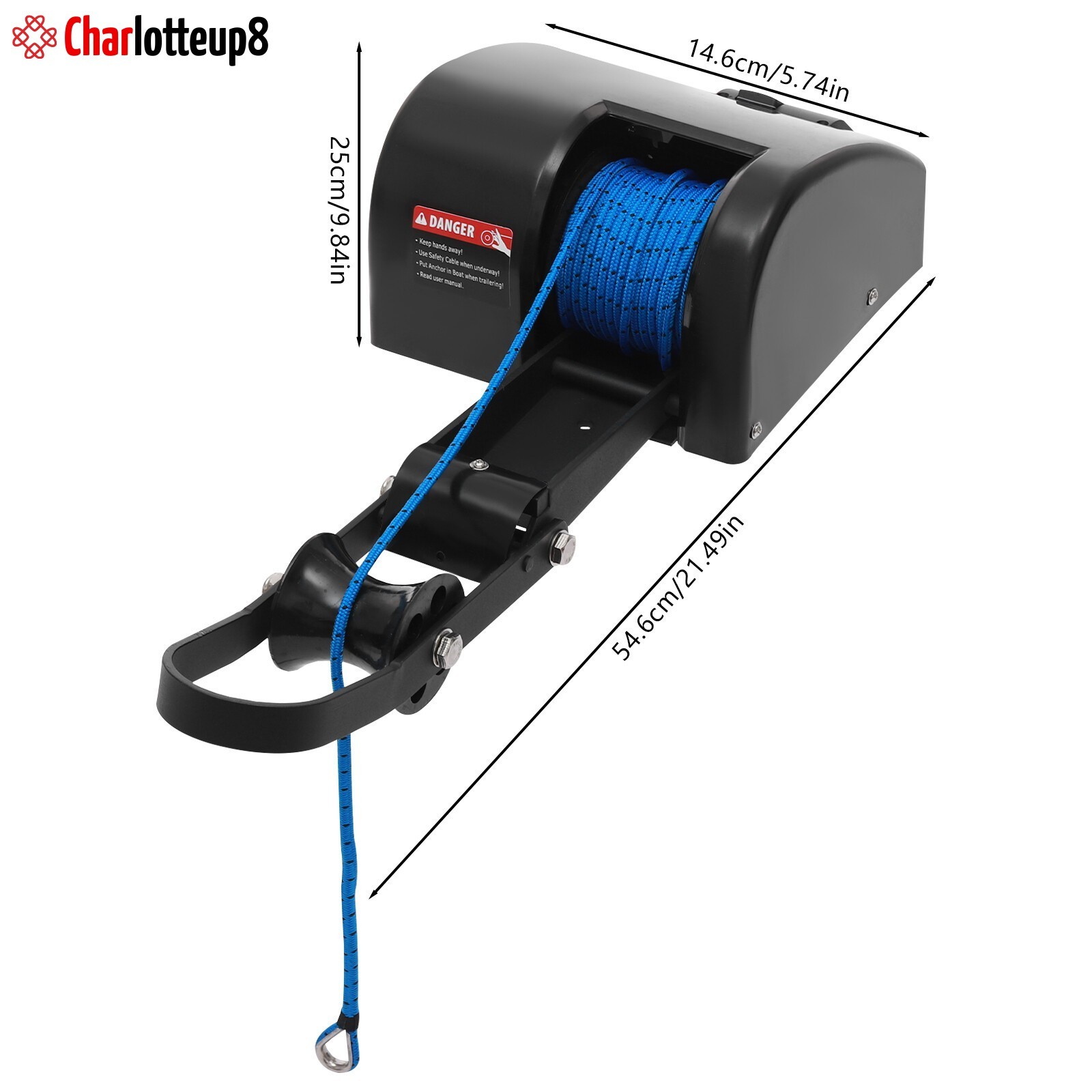 35lbs 12V Heavy Duty Boat Electric Anchor Winch with Wireless Remote Control
