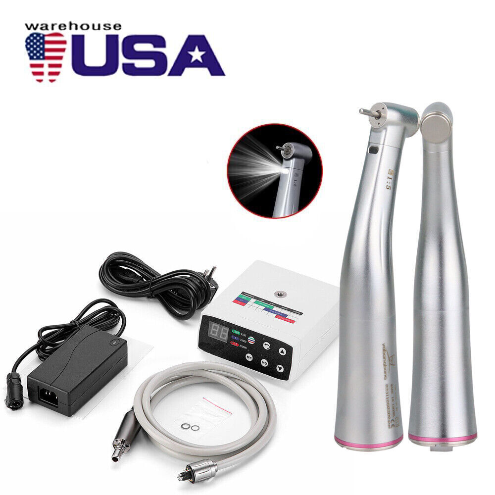 Dental Brushless LED Electric Micro Motor/1:1 1:5 Contra Angle Handpiece UPS