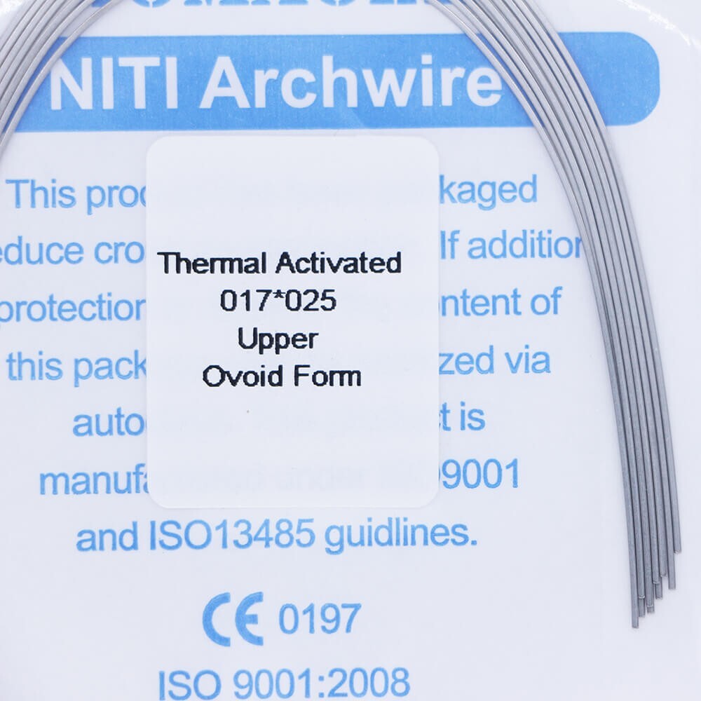 5×Dental Orthodontic Niti Thermal Activated Rectangular Arch Wires 17×25 Upper