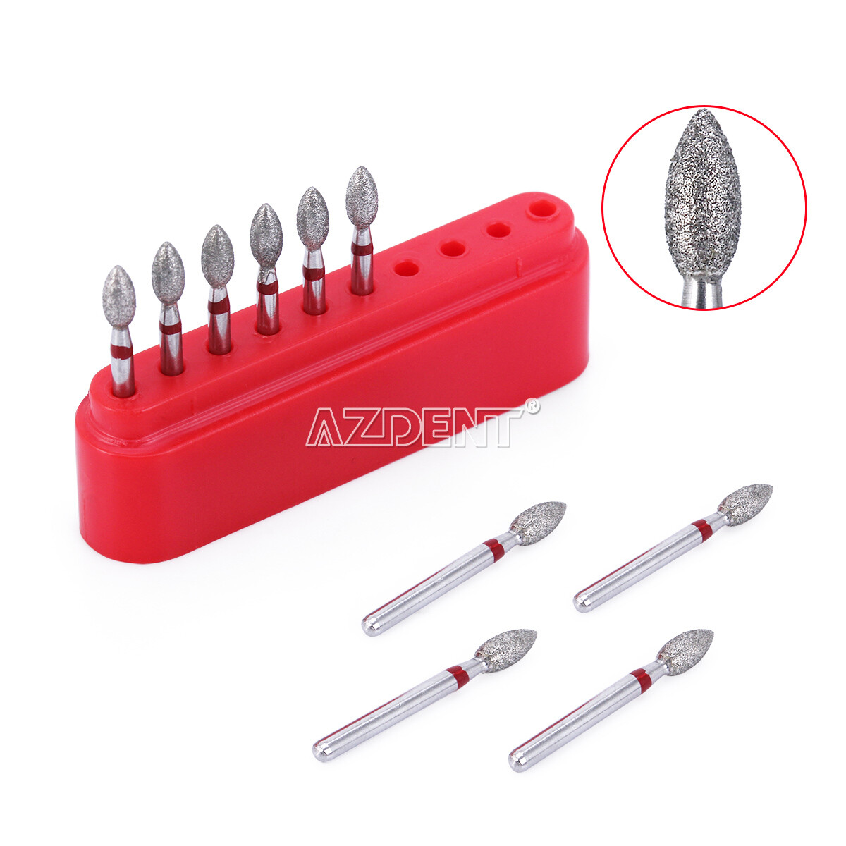 10pcs Dental Diamond Bur FG 368-023F Fine Grit Football Cutting High Speed Burs