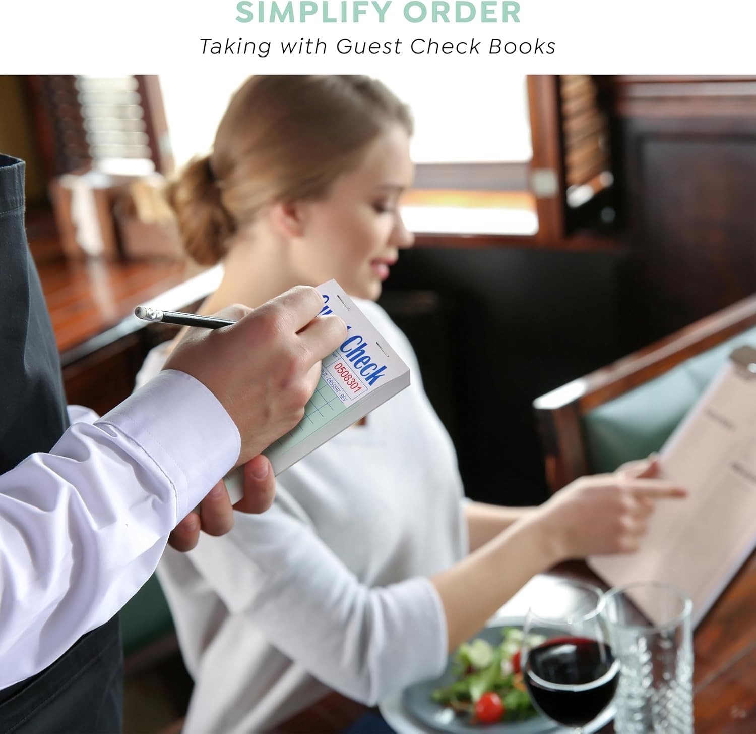 Guest Check Books Guest Checks for Servers, Server Note Pads, Waitress booklets