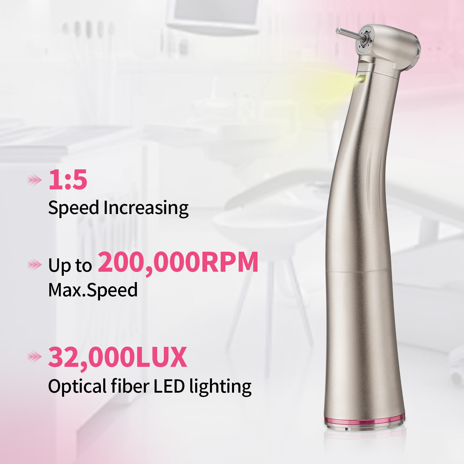 US Dental Brushless LED Electric Micro Motor 1:1/1:5 Increasing Dental Handpiece