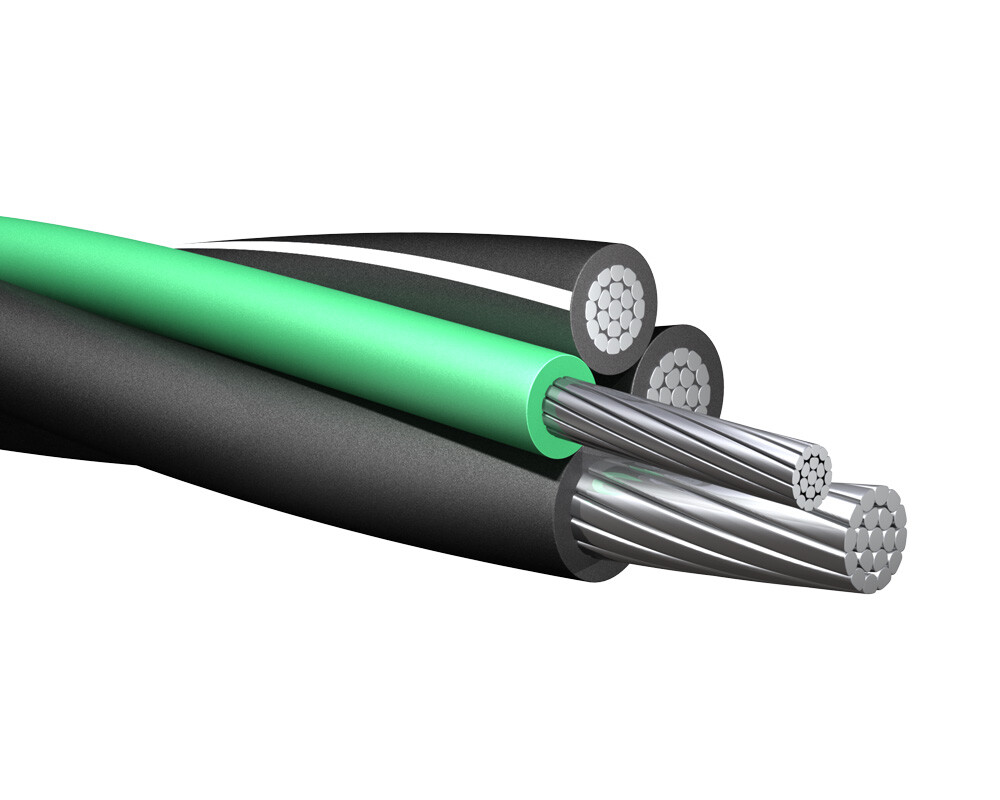 2-2-2-4 Aluminum Mobile Home Feeder Direct Burial Cable (100 Amp) 600V