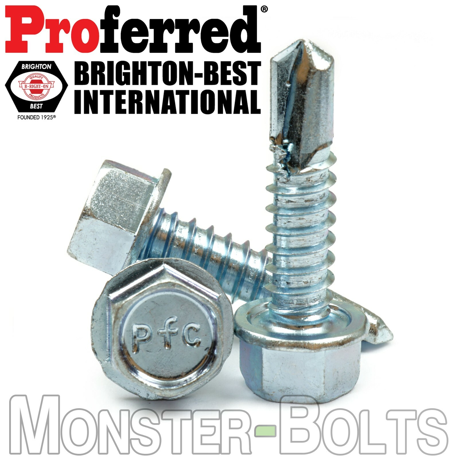 #12 Tek Screws – Indent HWH Hex Washer Head Unsloted Zinc #3 Point Self Drilling