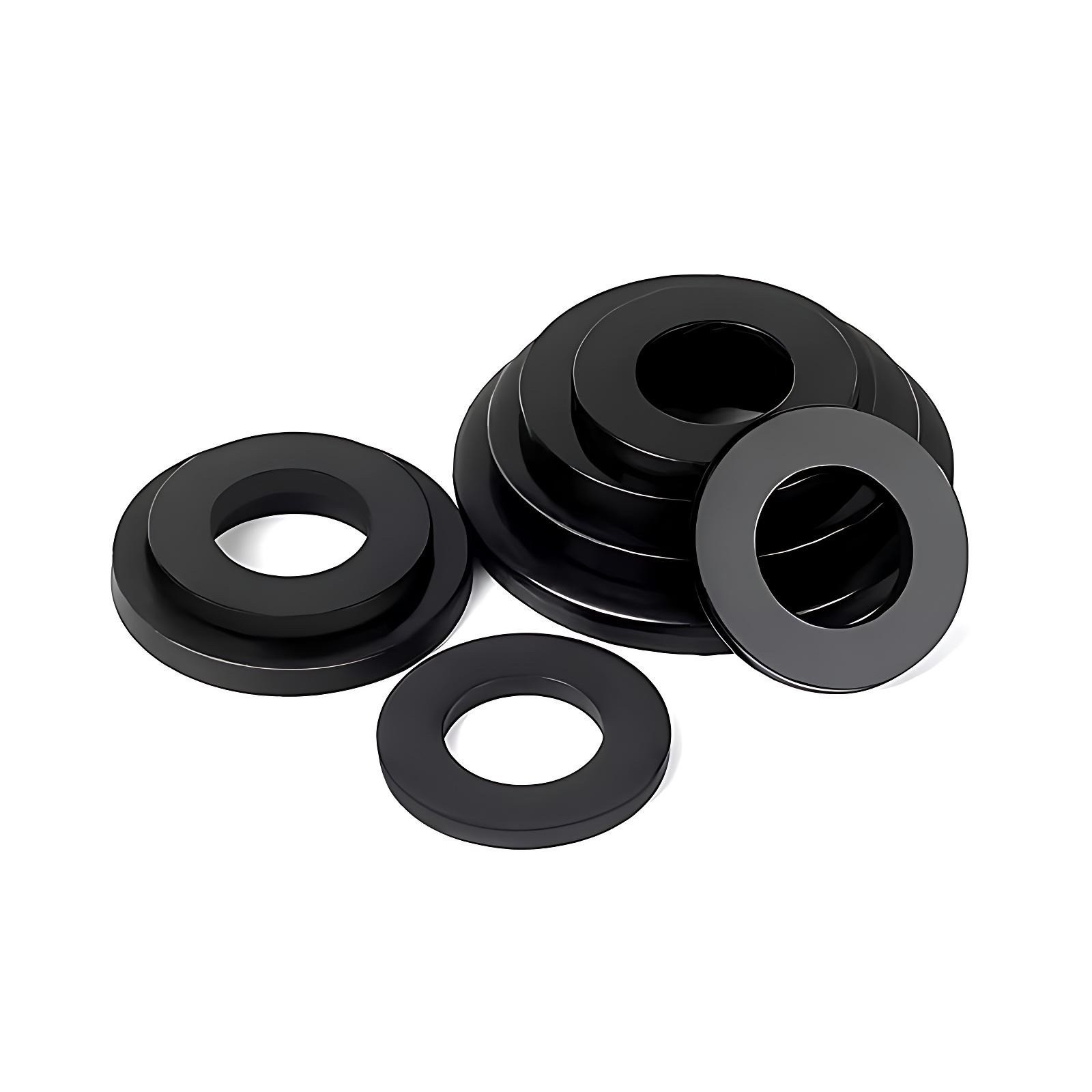 Black Nylon Plastic Flat Washers Penny Washers Metric M2 M3 M4 M5 M6 M8 M10-M20