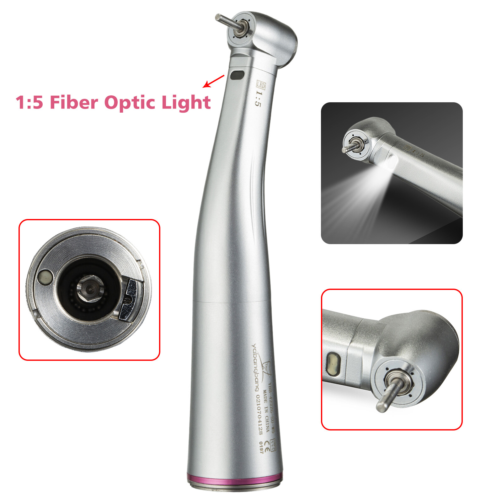 Dental LED Brushless Electric Micro Motor Micromotor +1:5 LED handpiece