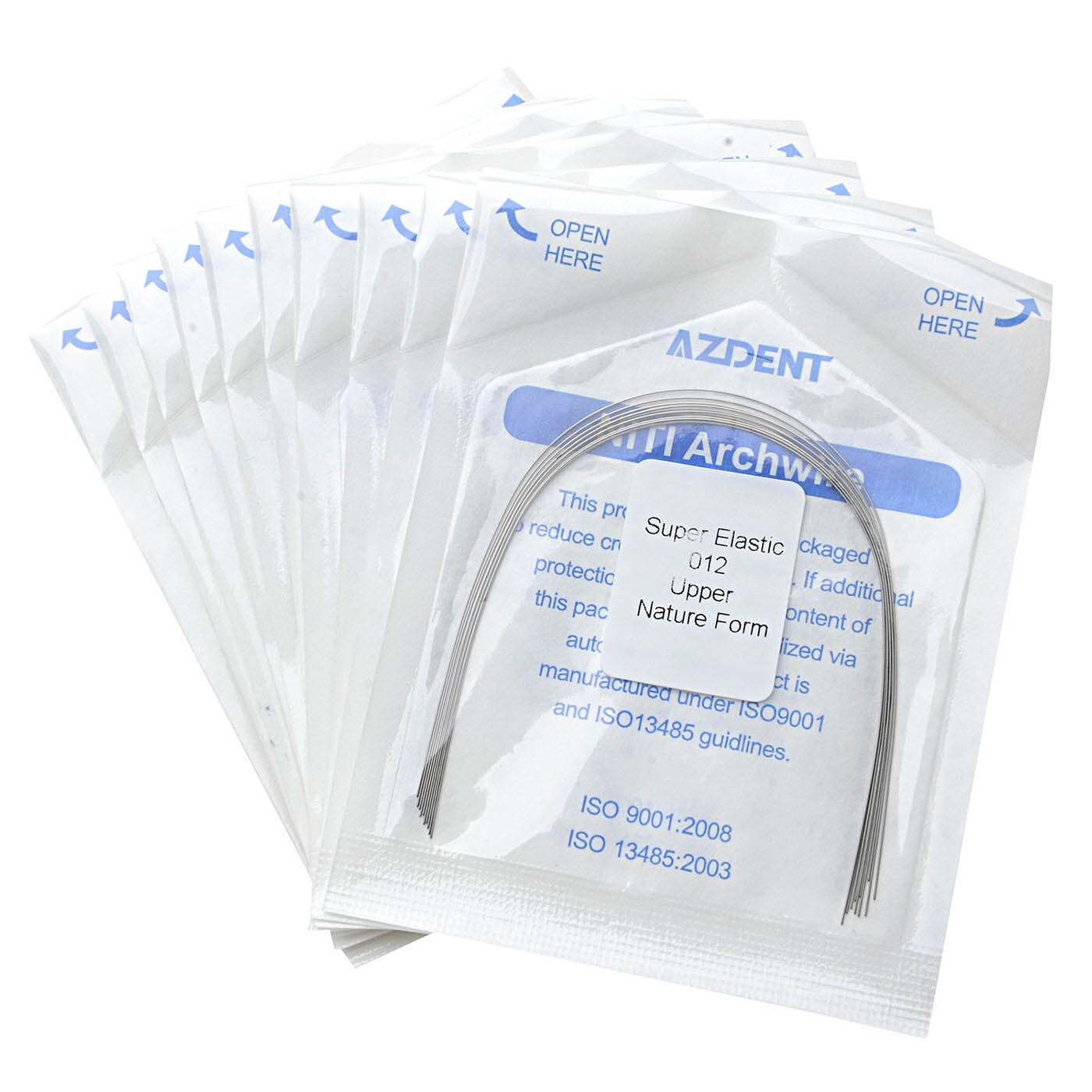 10X AZDENT Dental Orthodontics Super Elastic Niti Round Arch Wire Nature Form